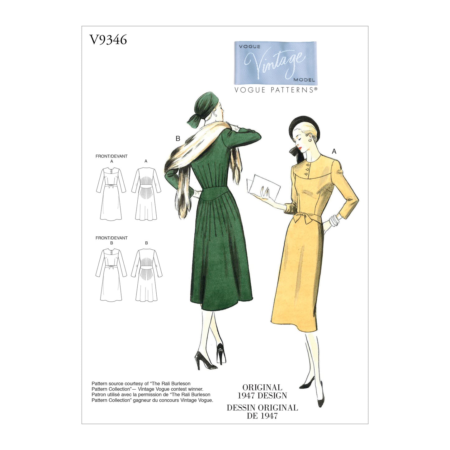 Vogue Patterns 9346 - Vintage - Dame