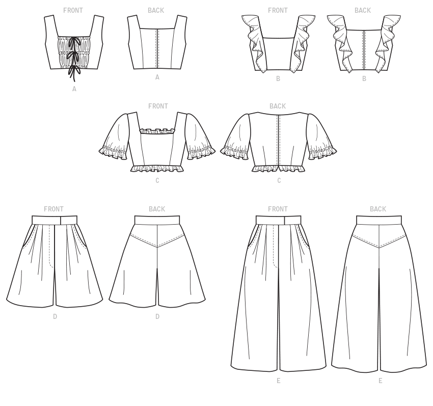 Symønster McCall´s 7962 - Topp Bukse Shorts - Dame | Bilde 4