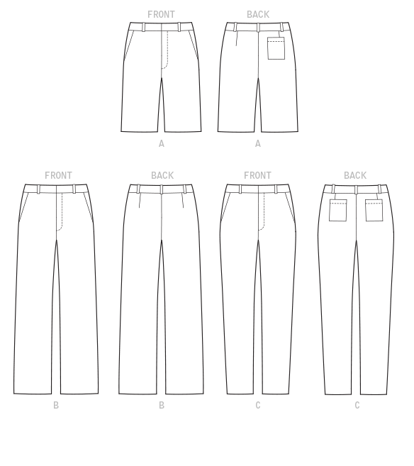 Symønster McCall´s 7987 - Bukse Shorts - Herre | Bilde 4