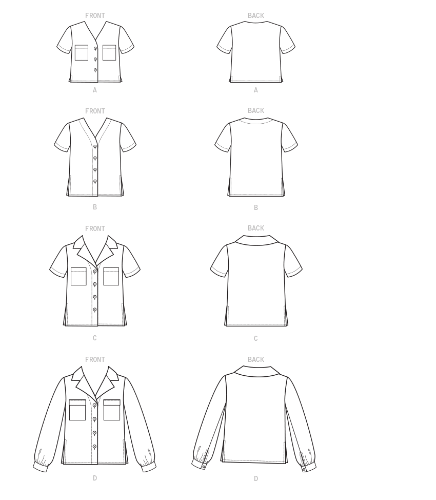 Symønster McCall´s 8067 - Bluse Skjorte - Dame | Bilde 5