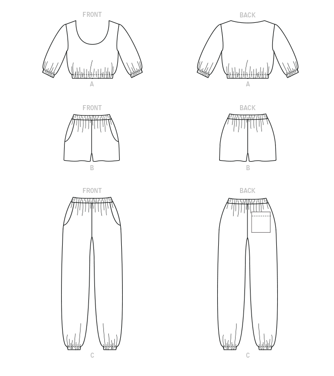 Symønster McCall´s 8100 - Topp Bukse Shorts - Dame | Bilde 5