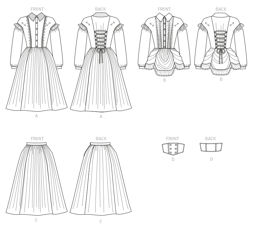 Symønster McCall´s 8184 - Kostyme Historisk kostyme - Dame - Karneval | Bilde 6