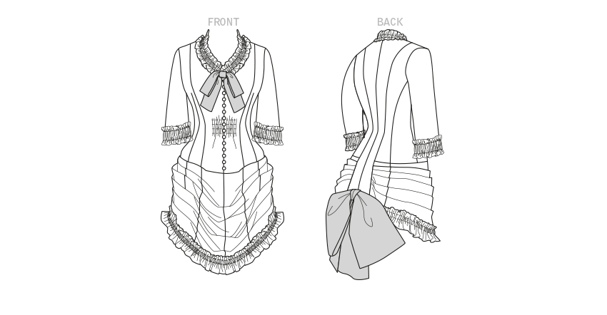 Symønster McCall´s 8189 - Kjole Kostyme Historisk kostyme - Dame | Bilde 5