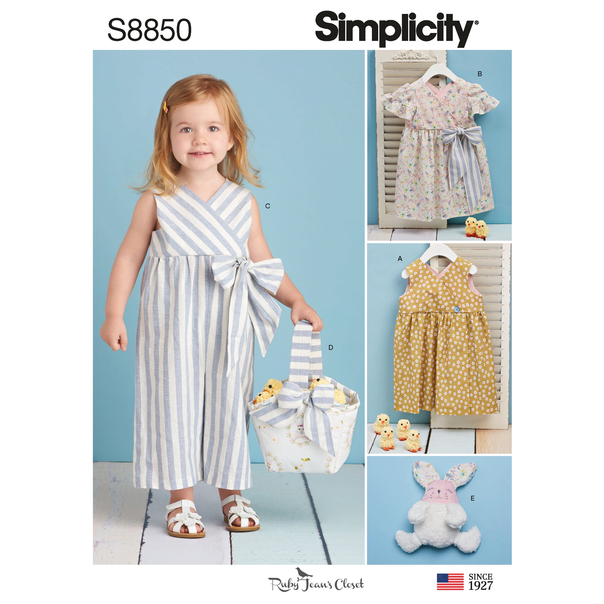 Symønster Simplicity 8850 - Kjole Buksedrakter - Baby | Bilde 6