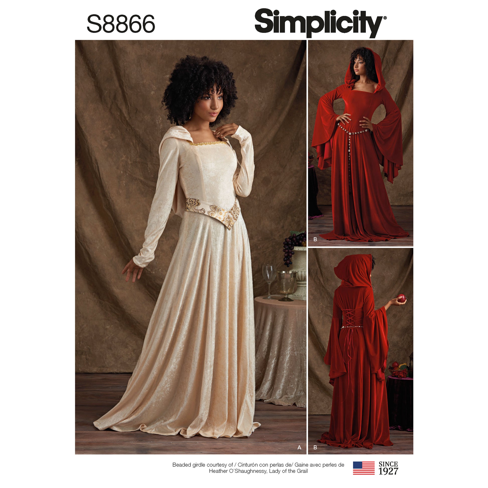Symønster Simplicity 8866 - Kjole Kostyme Cosplay - Dame - Karneval | Bilde 7