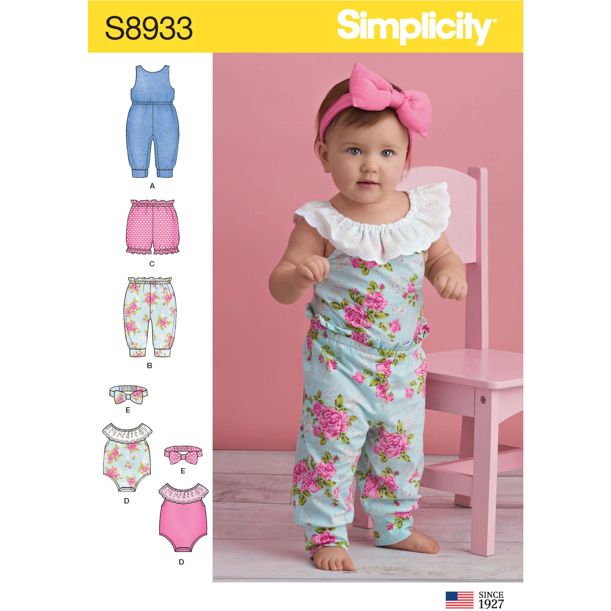 Symønster Simplicity 8933 - Bukse Shorts - Baby | Bilde 9