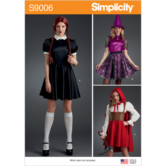 Symønster Simplicity 9006 - Kjole Kostyme - Dame - Hatt - Karneval Halloween | Bilde 8