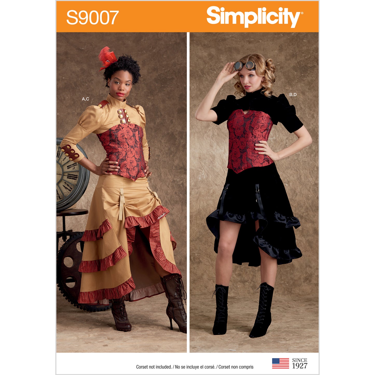 Symønster Simplicity 9007 - Jakke Kostyme Skjørt - Dame - Karneval | Bilde 8