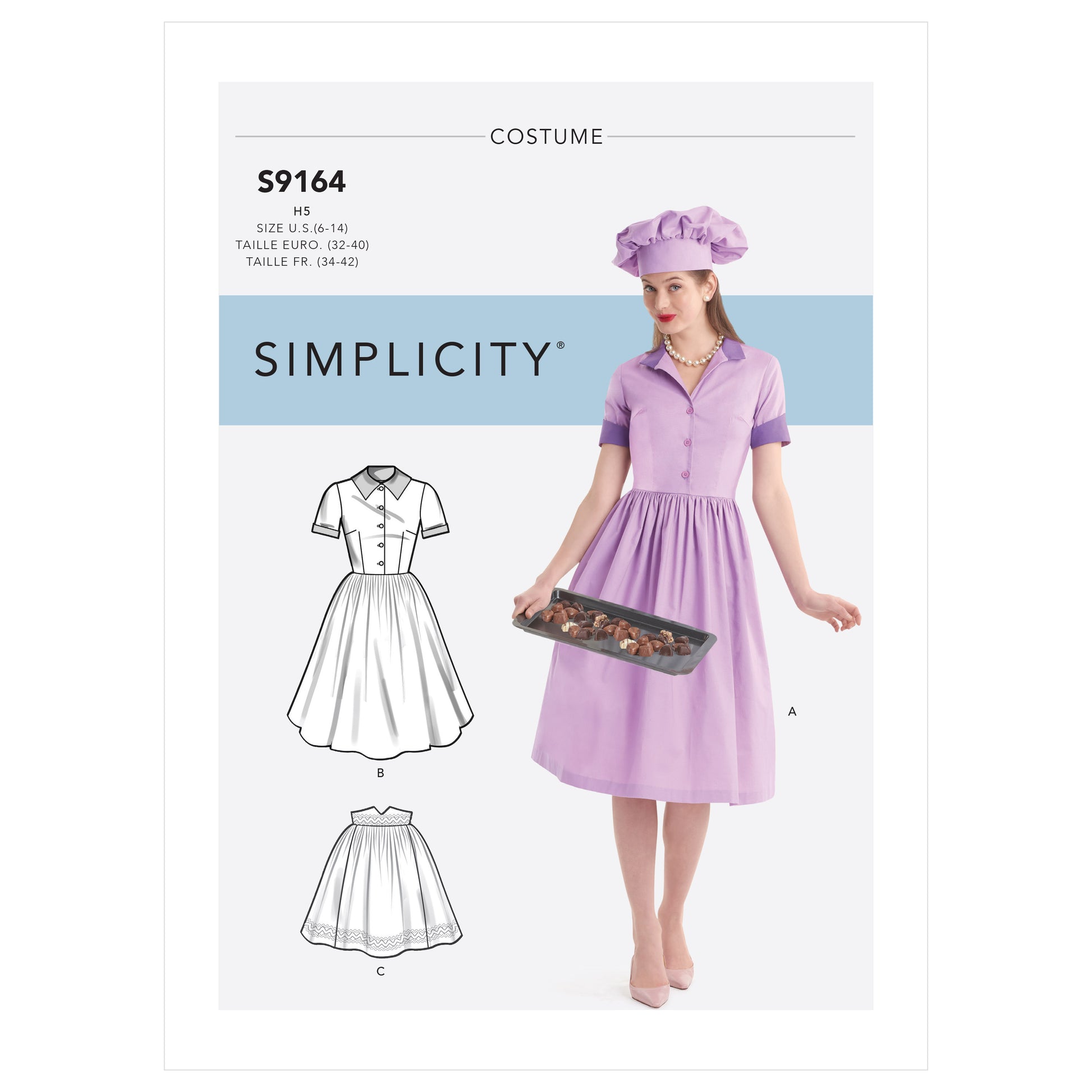 Symønster Simplicity 9164 - Kjole Kostyme Forkle - Dame - Karneval | Bilde 4