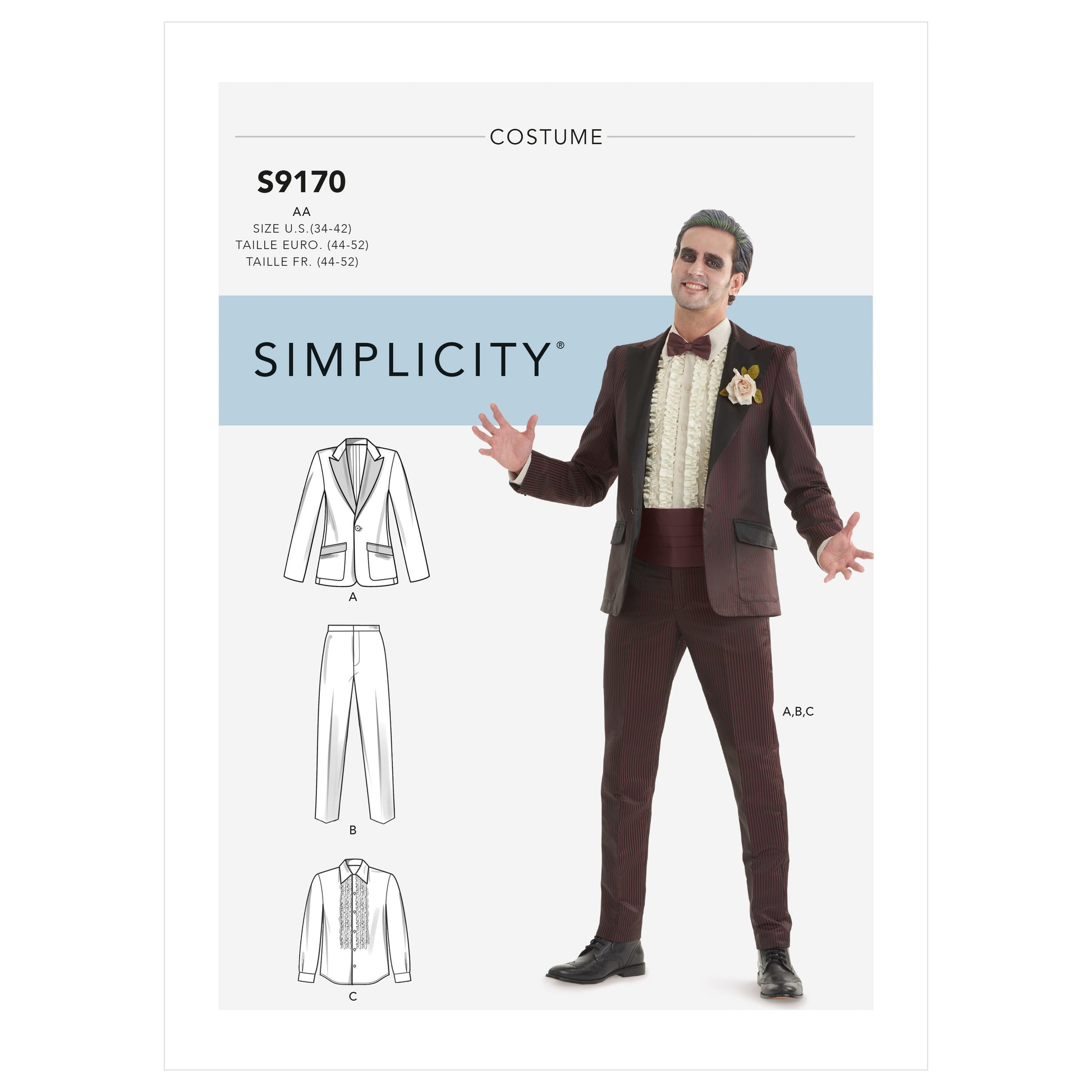 Symønster Simplicity 9170 - Kostyme Skjorte Bukse - Herre - Karneval | Bilde 5