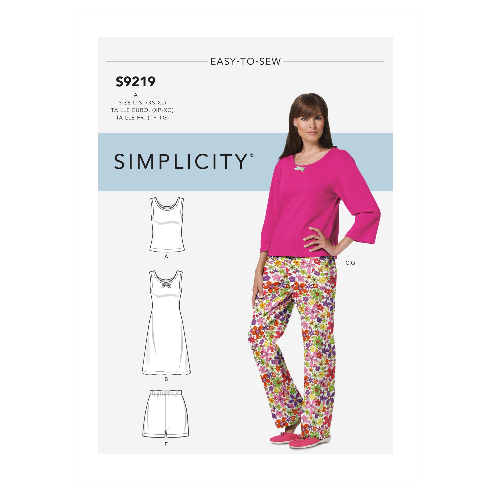 Symønster Simplicity 9219 - Topp Bukse Genser Shorts - Dame | Bilde 3