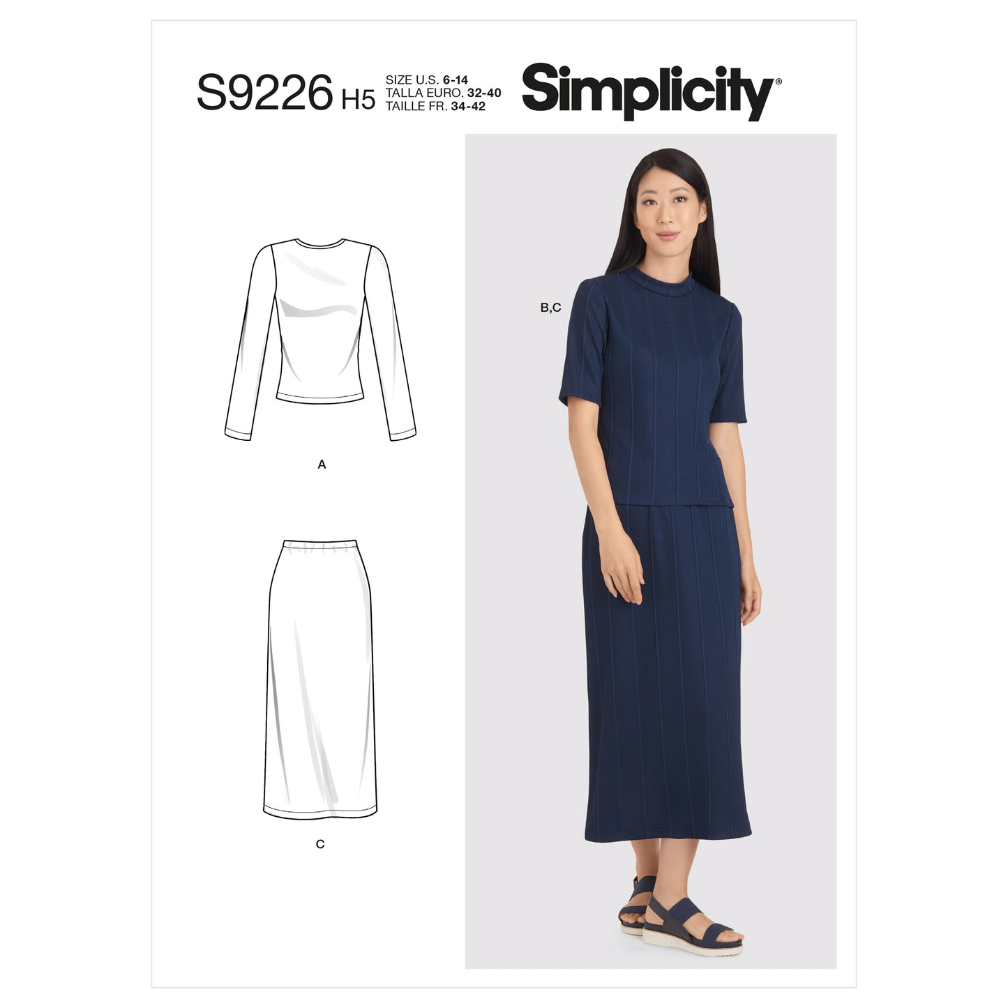 Symønster Simplicity 9226 - Topp Skjørt - Dame | Bilde 3
