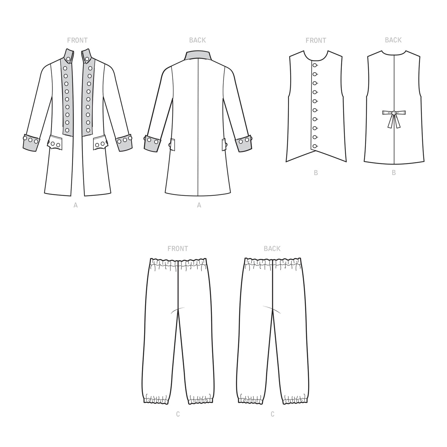 Symønster Simplicity 9252 - Kostyme Historisk kostyme - Karneval | Bilde 7