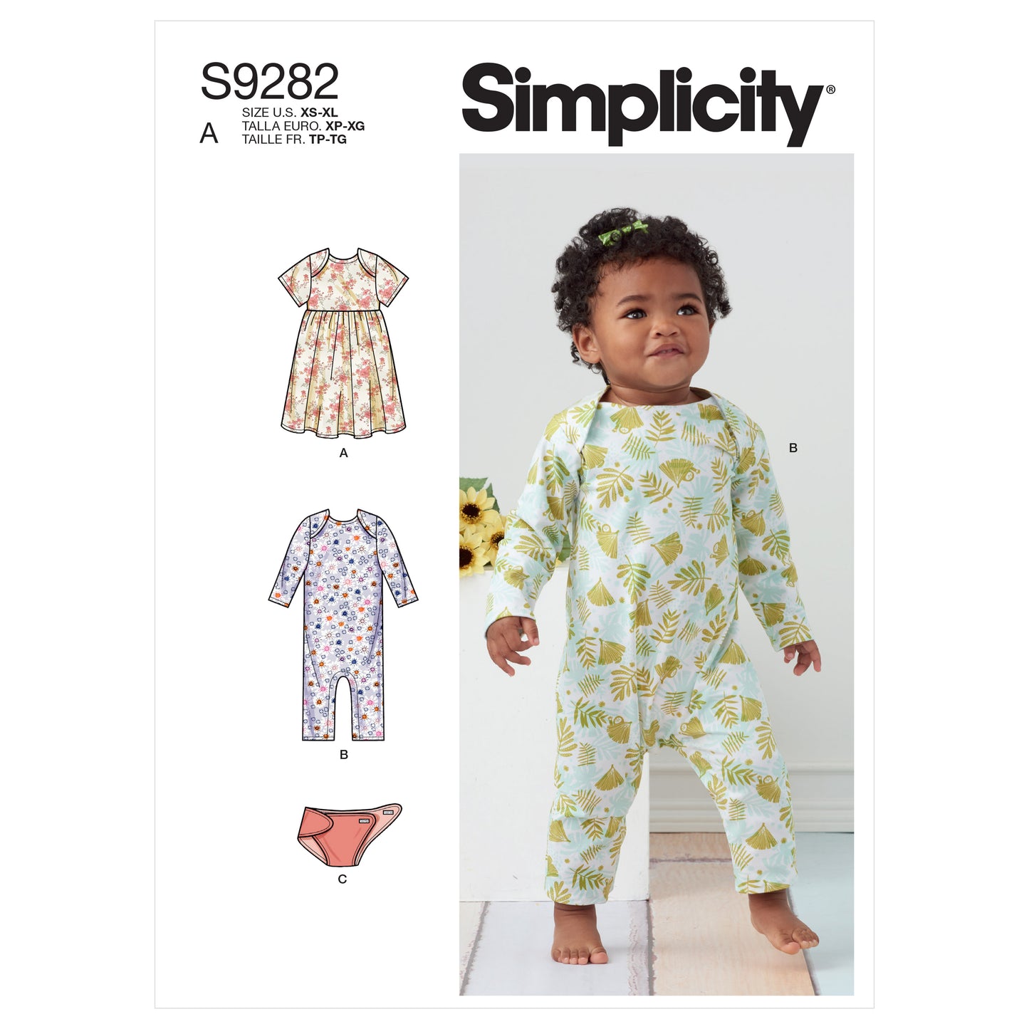 Symønster Simplicity 9282 - Kjole Buksedrakter - Baby | Bilde 6
