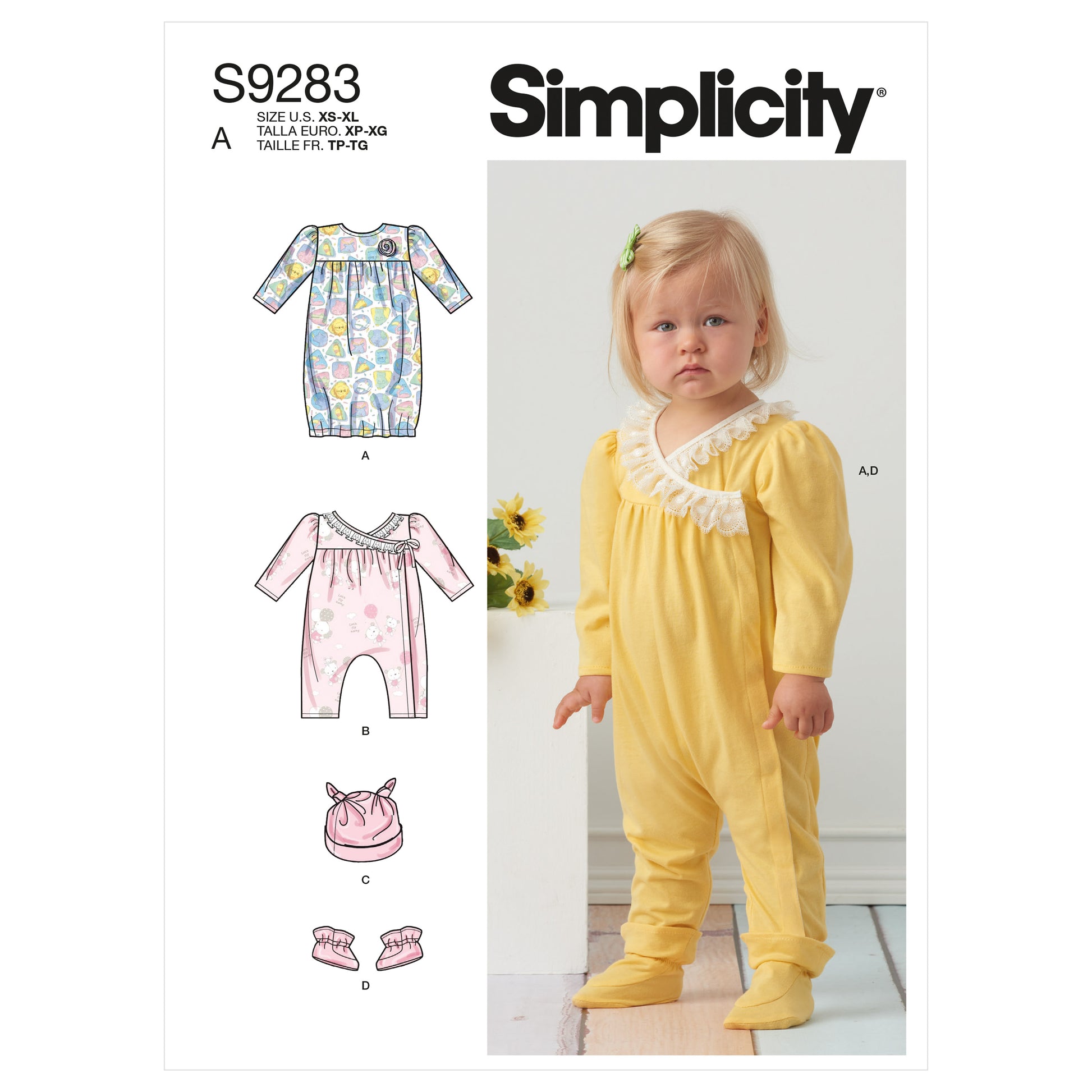 Symønster Simplicity 9283 - Buksedrakter - Baby | Bilde 7