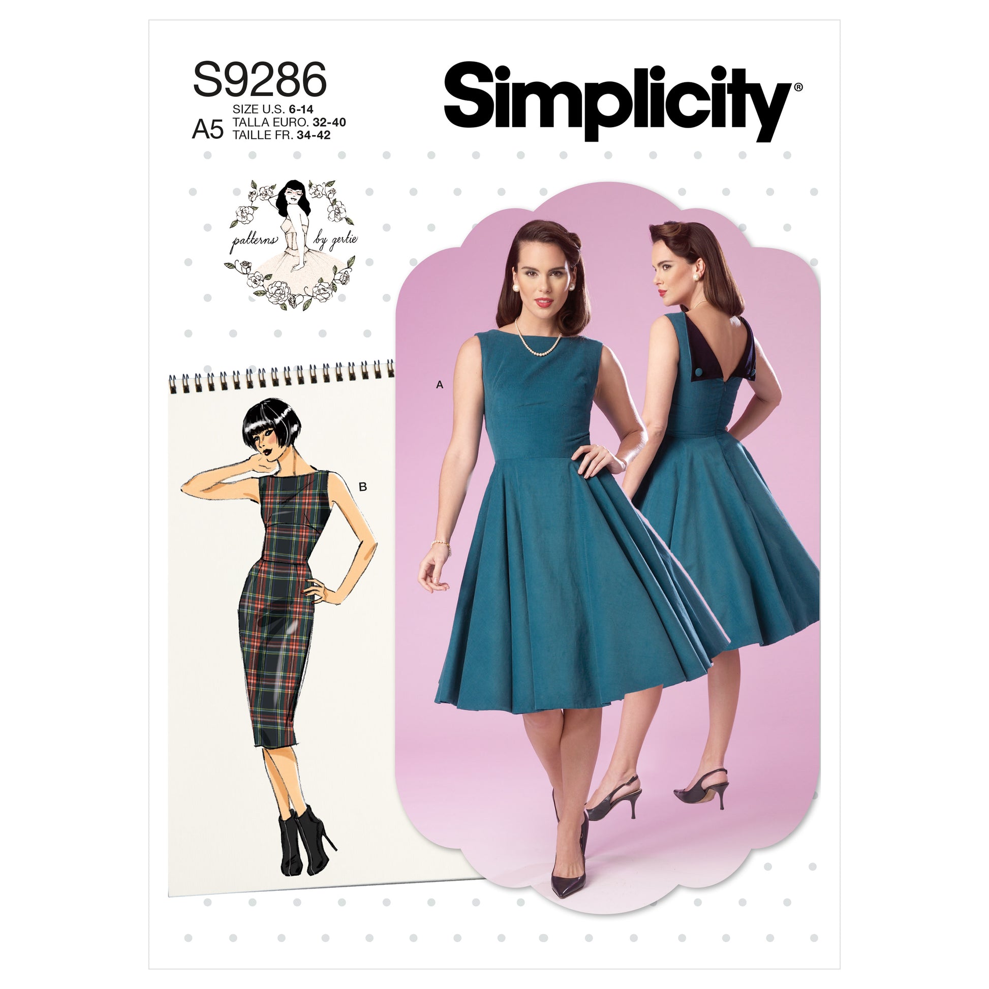 Symønster Simplicity 9286 - Kjole Vintage - Dame | Bilde 3
