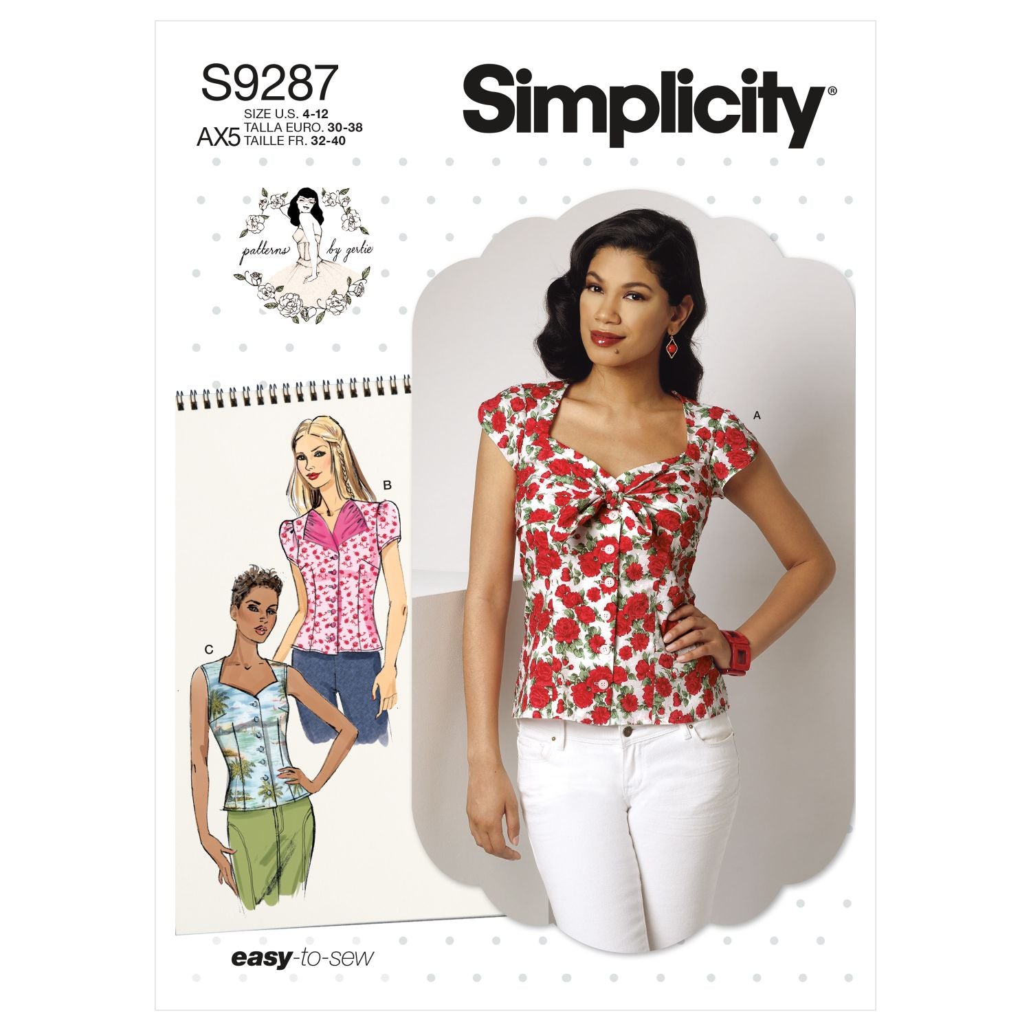 Symønster Simplicity 9287 - Topp Vintage - Dame | Bilde 2