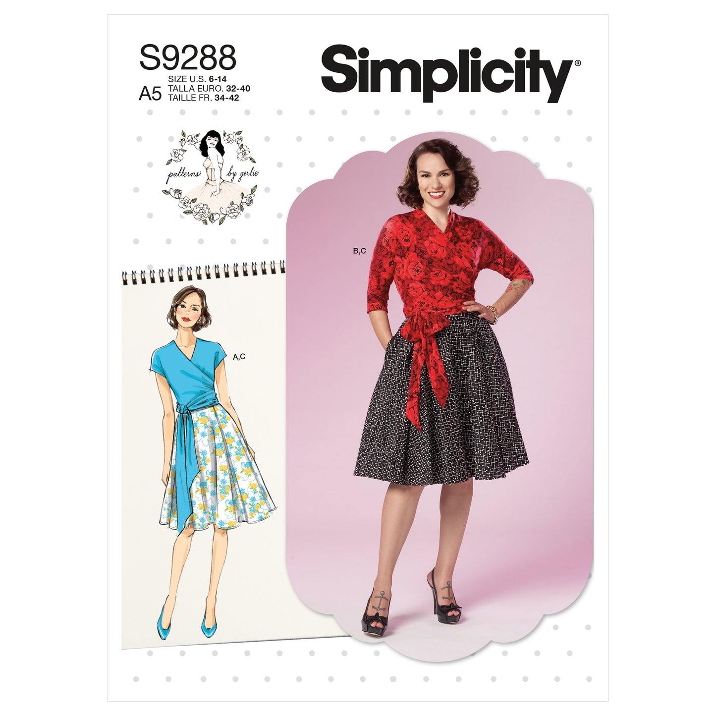 Symønster Simplicity 9288 - Topp Skjørt Vintage - Dame | Bilde 3