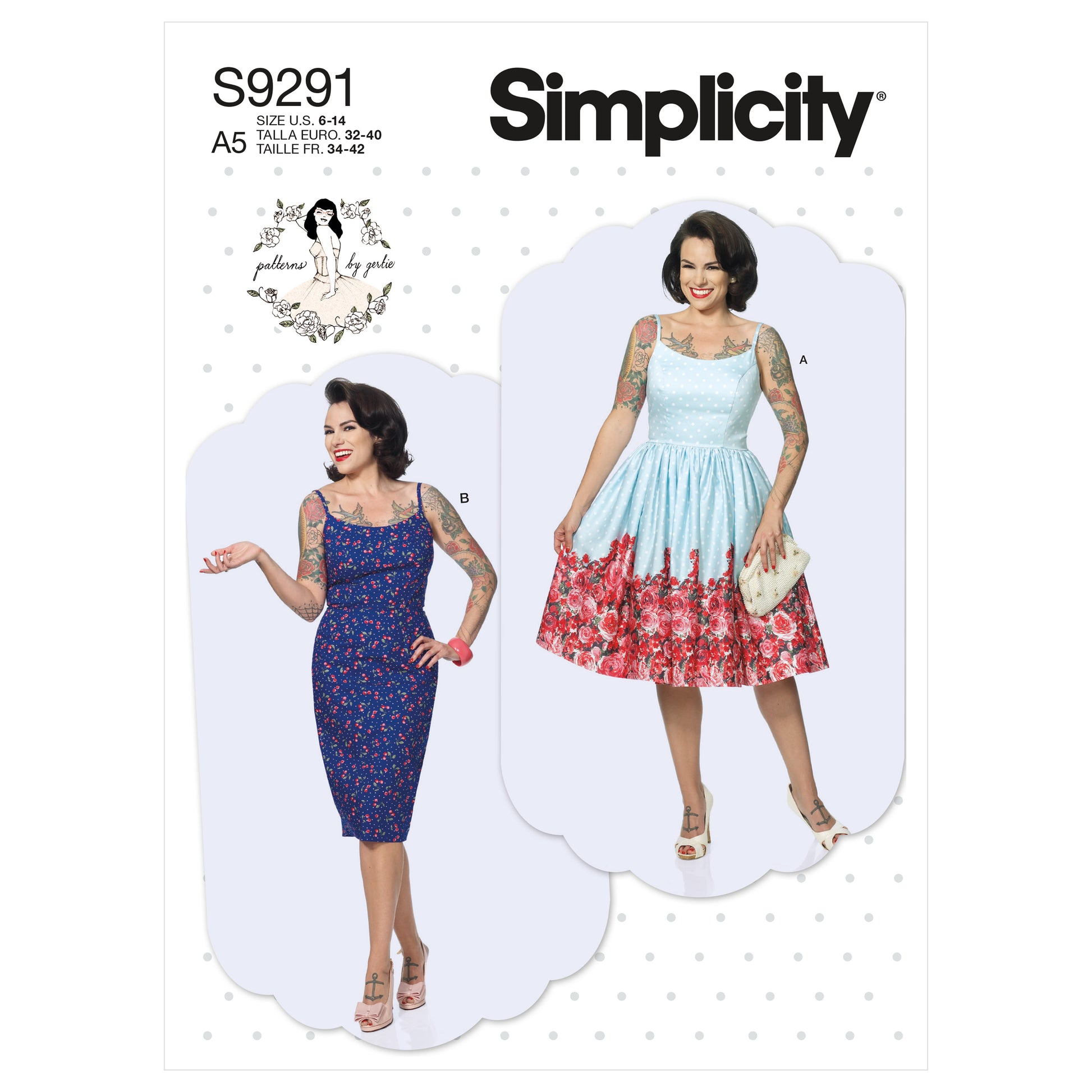 Symønster Simplicity 9291 - Kjole Vintage - Dame | Bilde 5