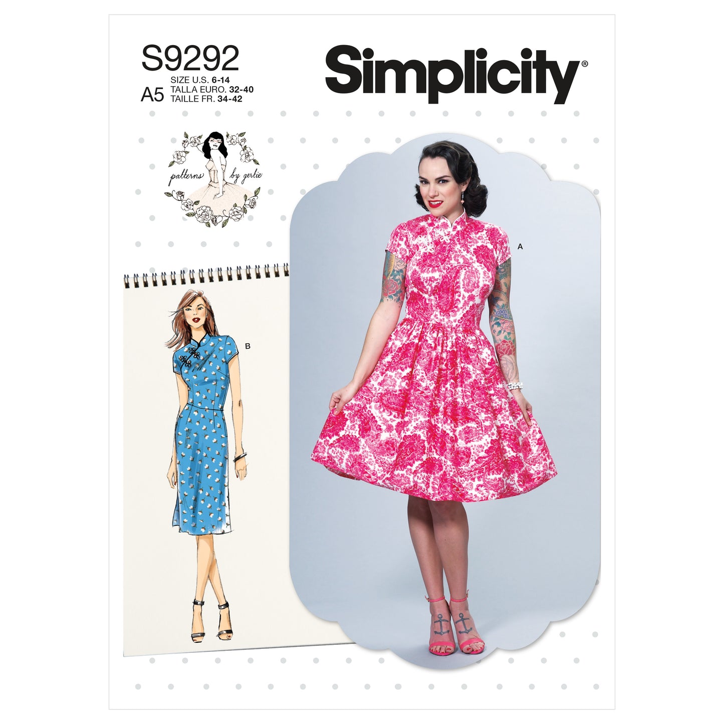 Symønster Simplicity 9292 - Kjole Vintage - Dame | Bilde 3