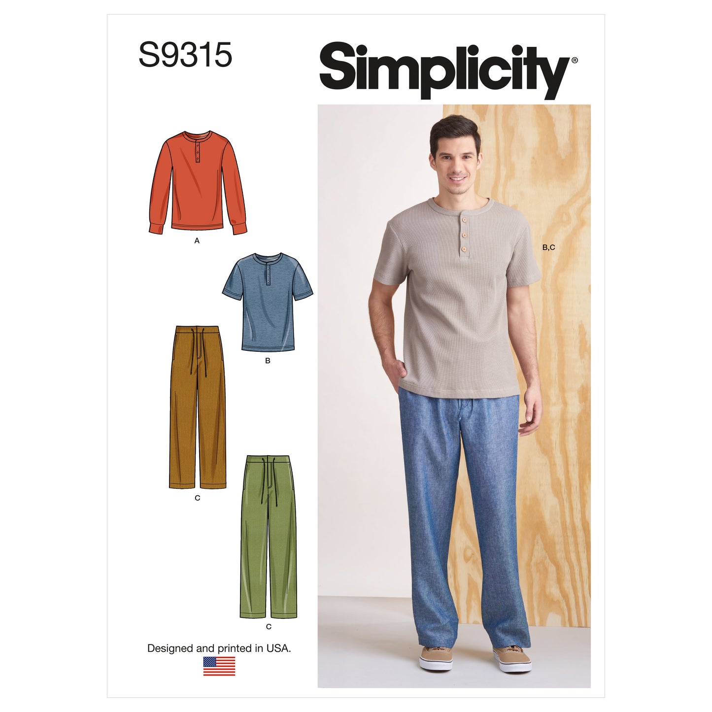 Symønster Simplicity 9315 - Bukse Genser - Herre | Bilde 8