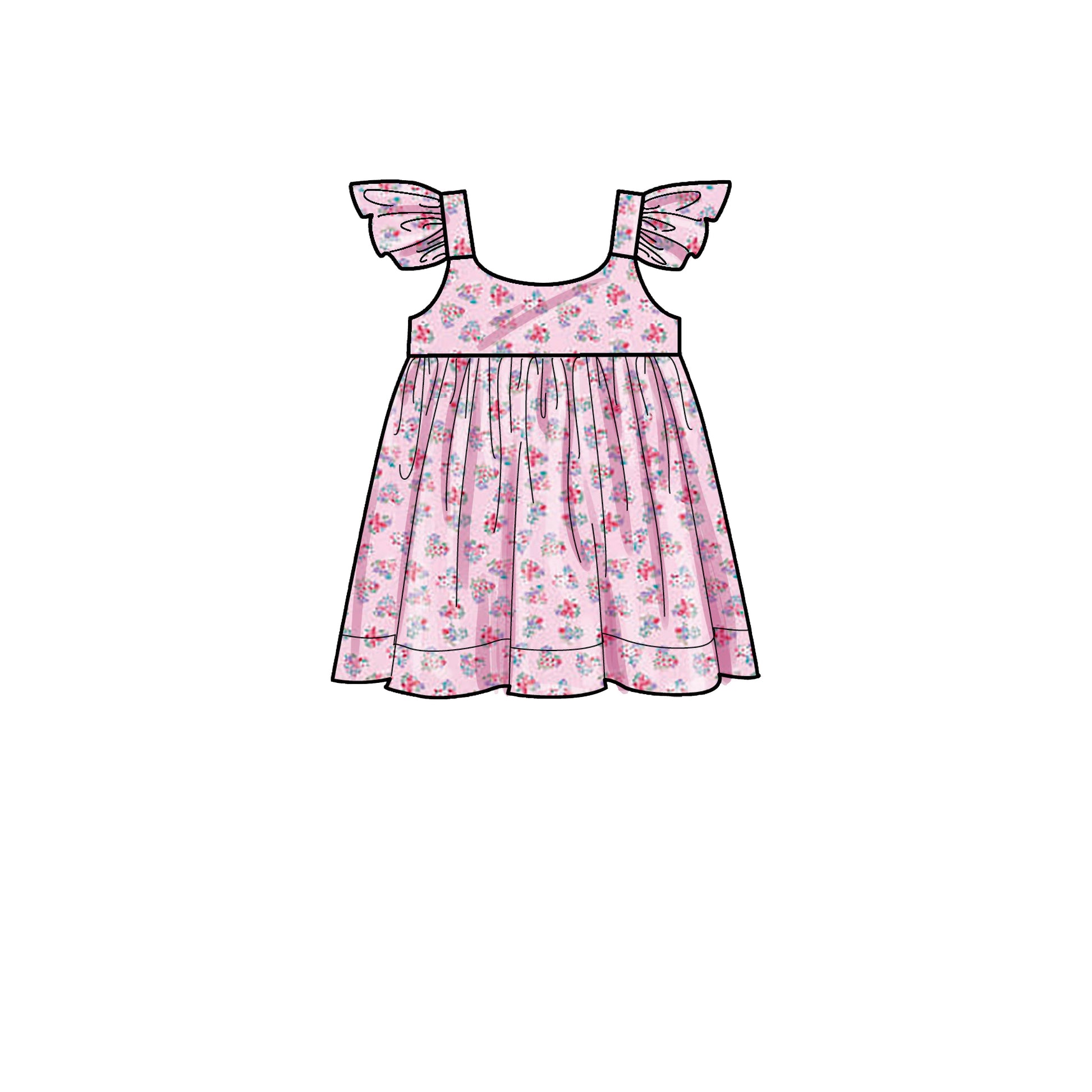 Symønster Simplicity 9317 - Kjole Shorts - Baby | Bilde 2