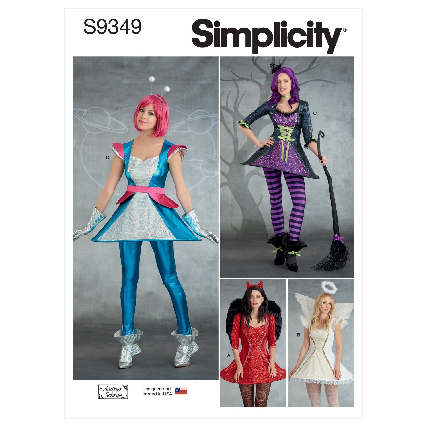 Symønster Simplicity 9349 - Kostyme - Dame - Karneval | Bilde 8