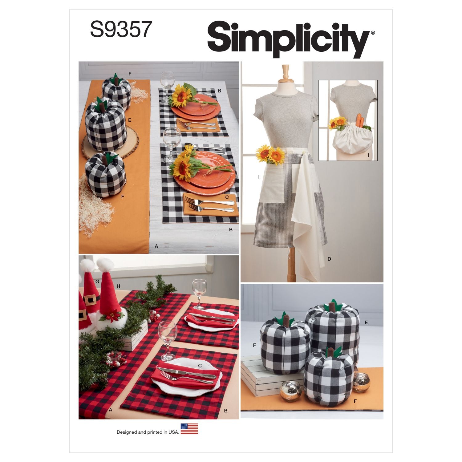 Symønster Simplicity 9357 - Forkle - Hjemmedekorasjon - Jul | Bilde 8