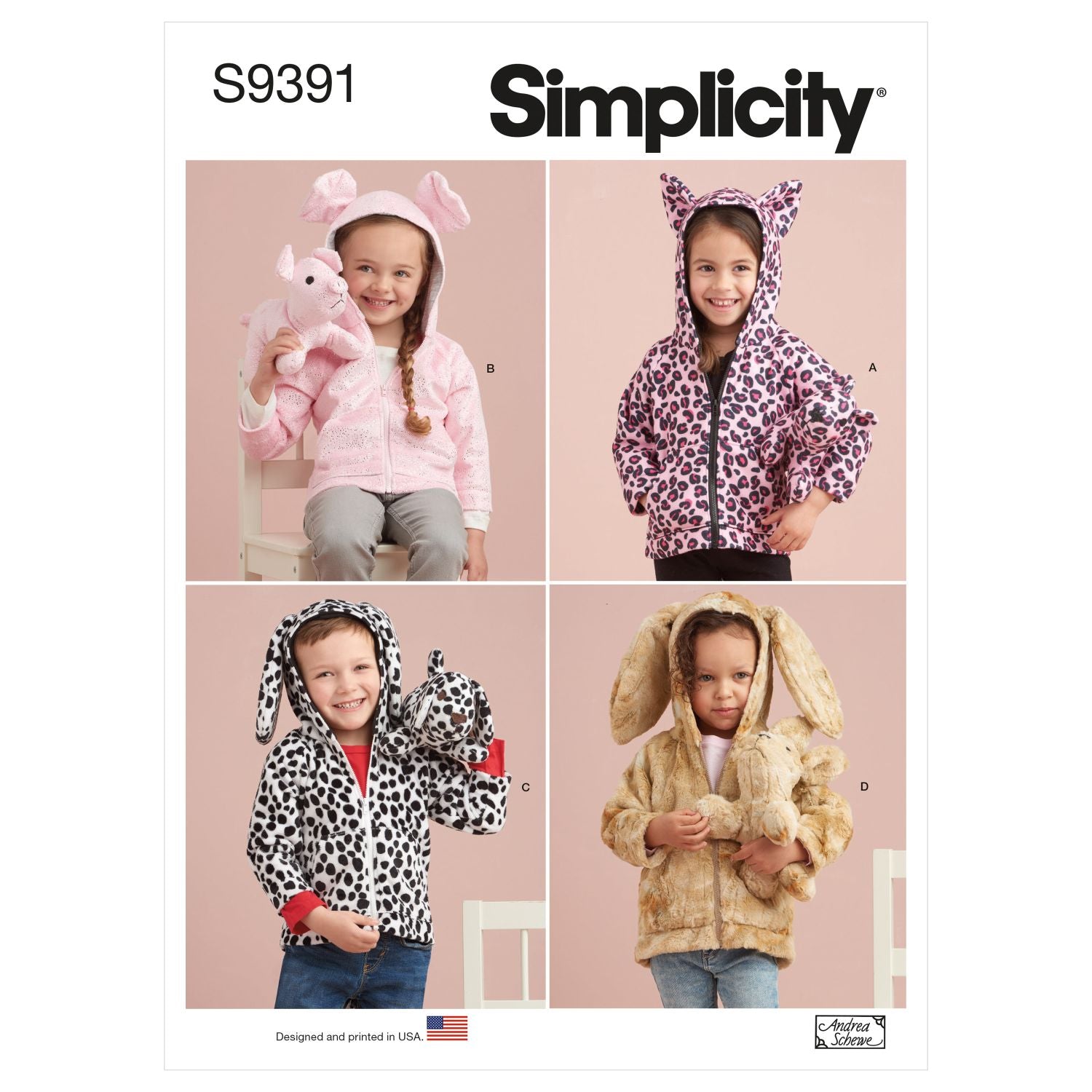 Symønster Simplicity 9391 - Jakke - Baby Jente Gutt - Kosedyr | Bilde 8