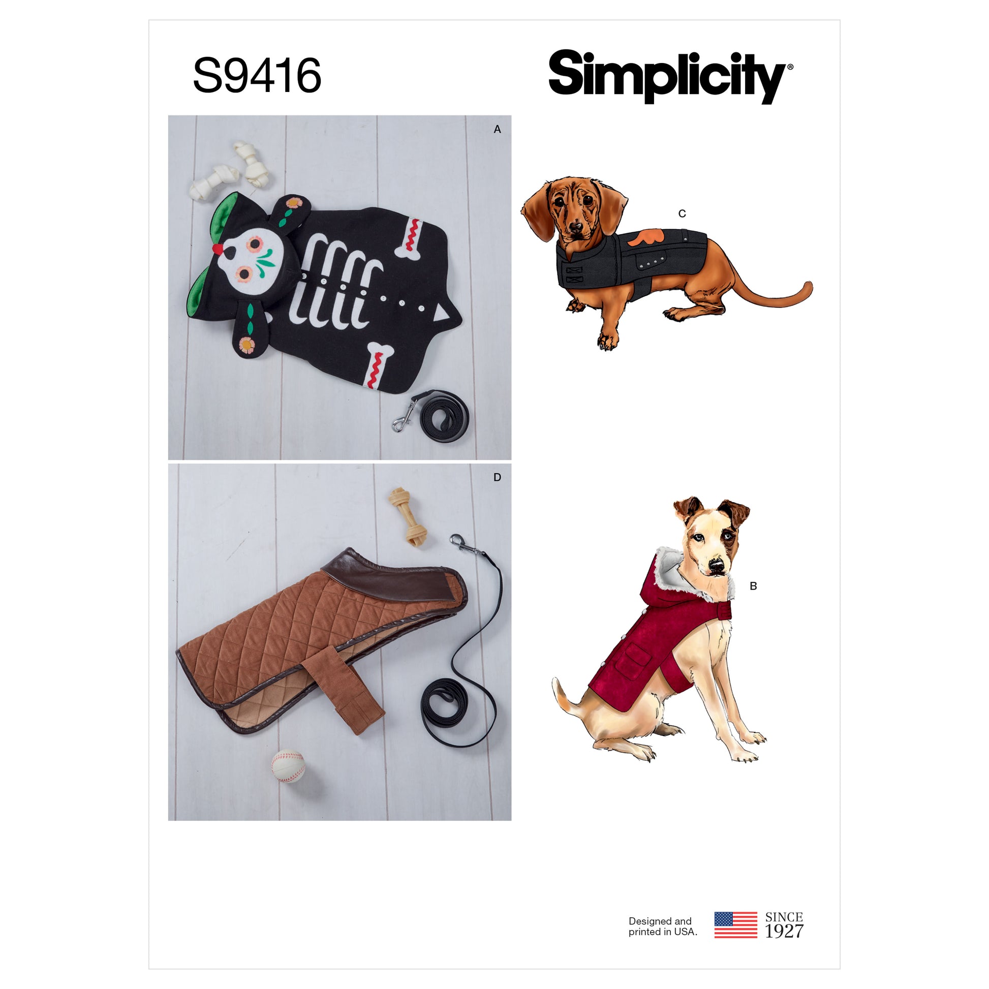 Symønster Simplicity 9416 - Frakk - Hundeklær | Bilde 7