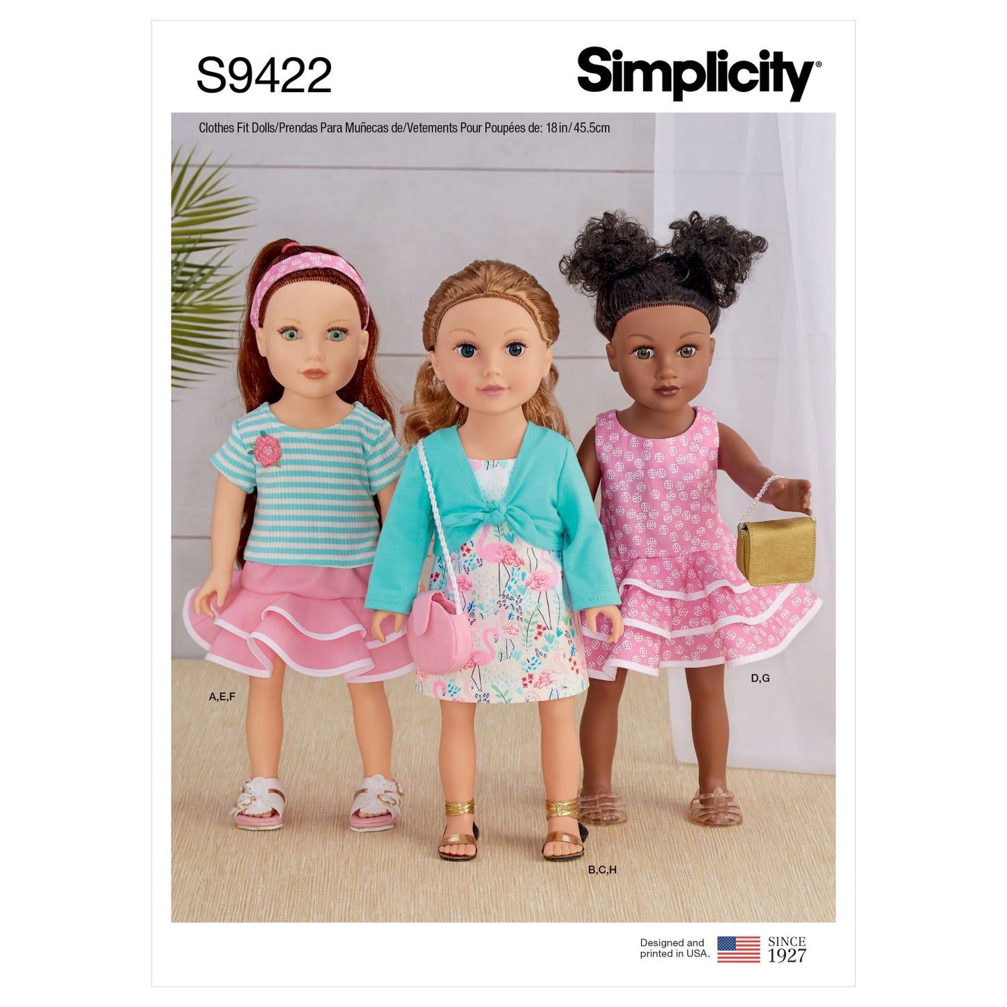 Symønster Simplicity 9422 - Dukkeklær | Bilde 3