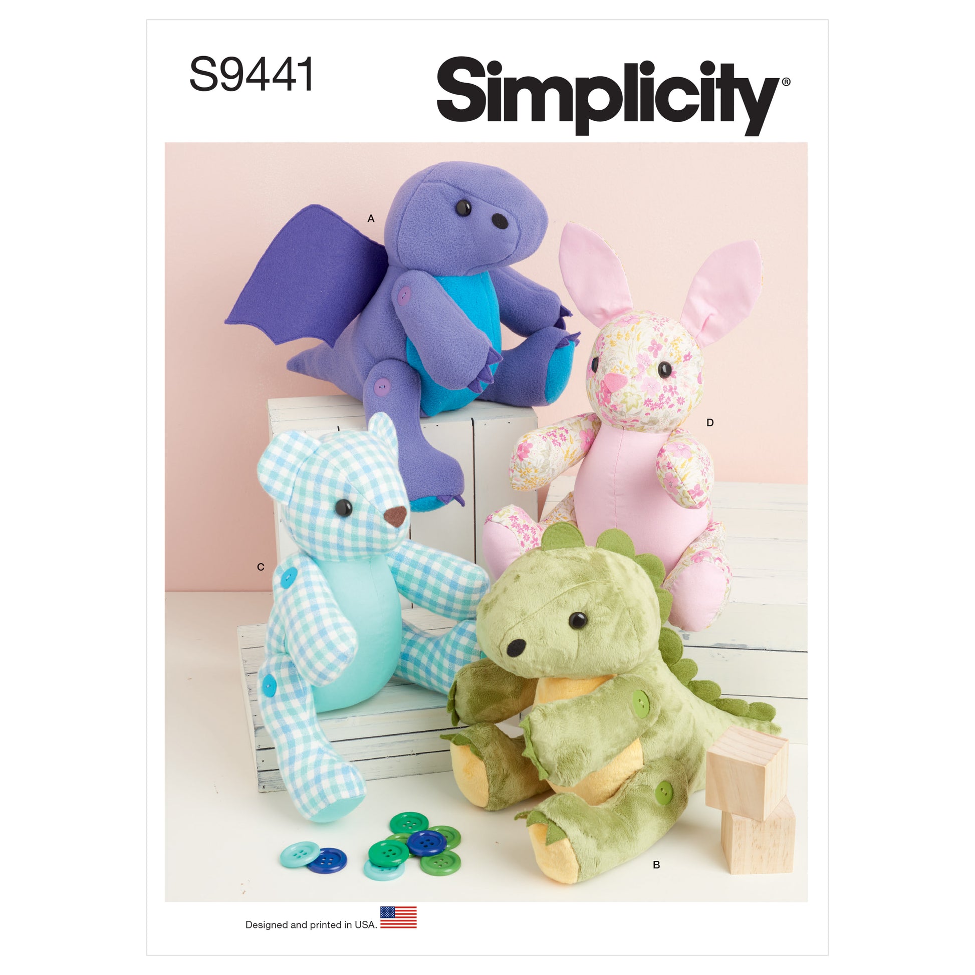 Symønster Simplicity 9441 - Kosedyr | Bilde 6