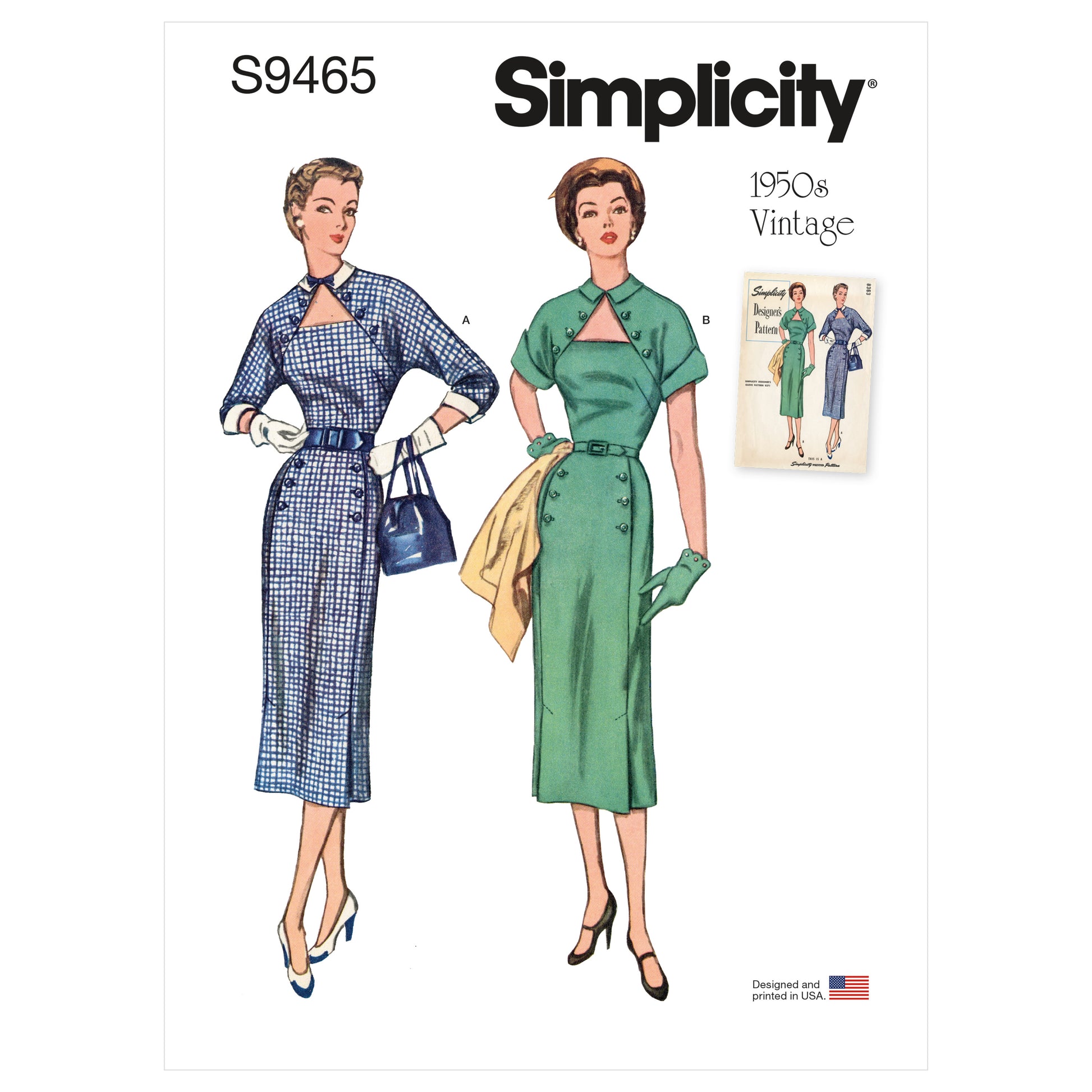 Symønster Simplicity 9465 - Kjole Vintage - Dame | Bilde 5
