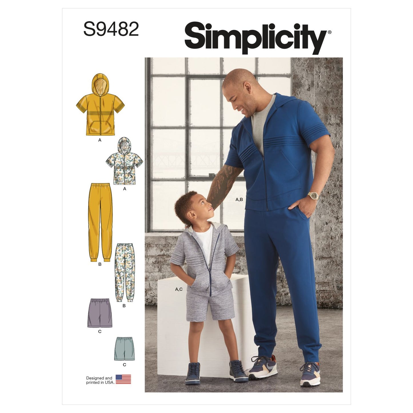 Symønster Simplicity 9482 - Bukse Shorts Genser Sportstøy - Gutt Herre | Bilde 15