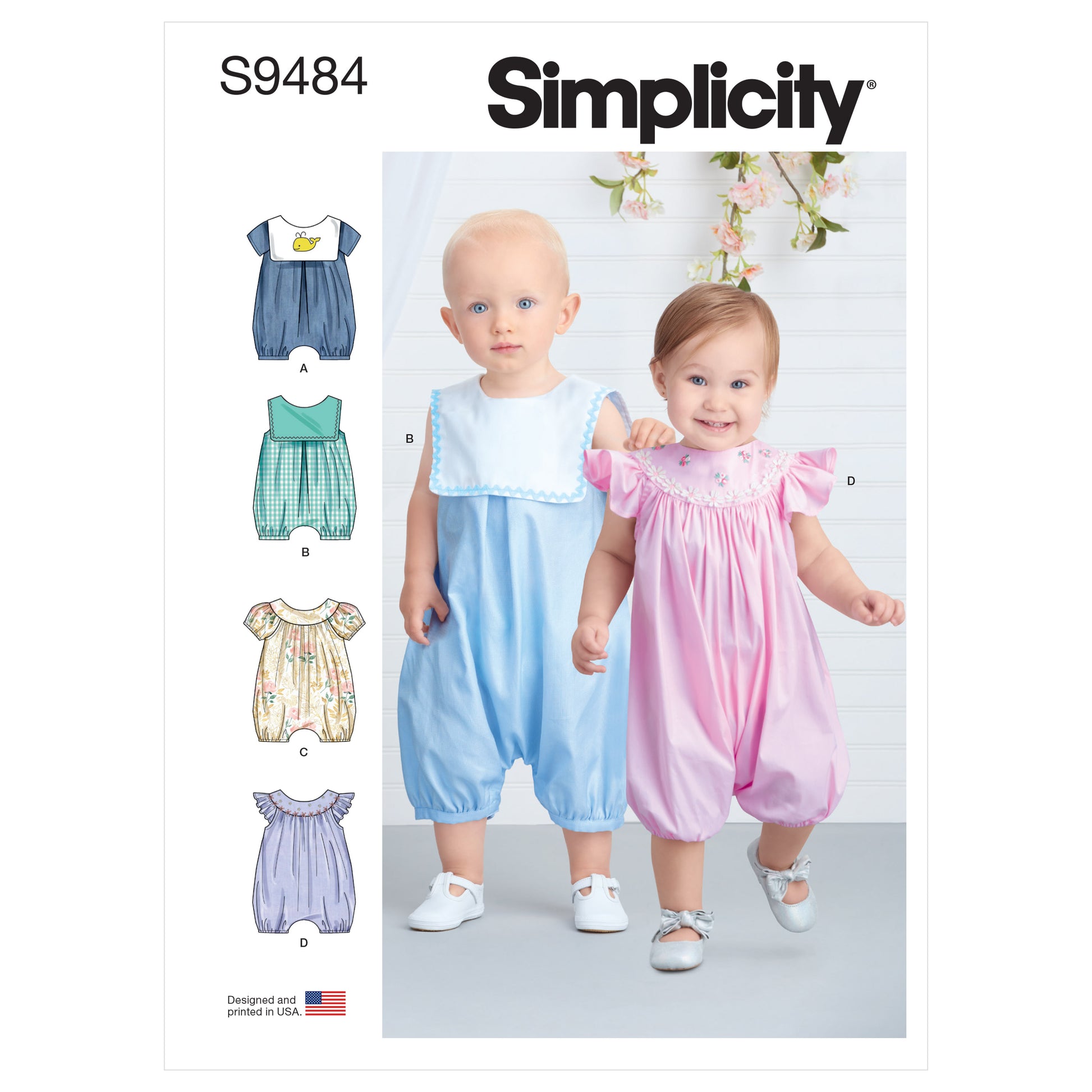 Symønster Simplicity 9484 - Buksedrakter - Baby | Bilde 12