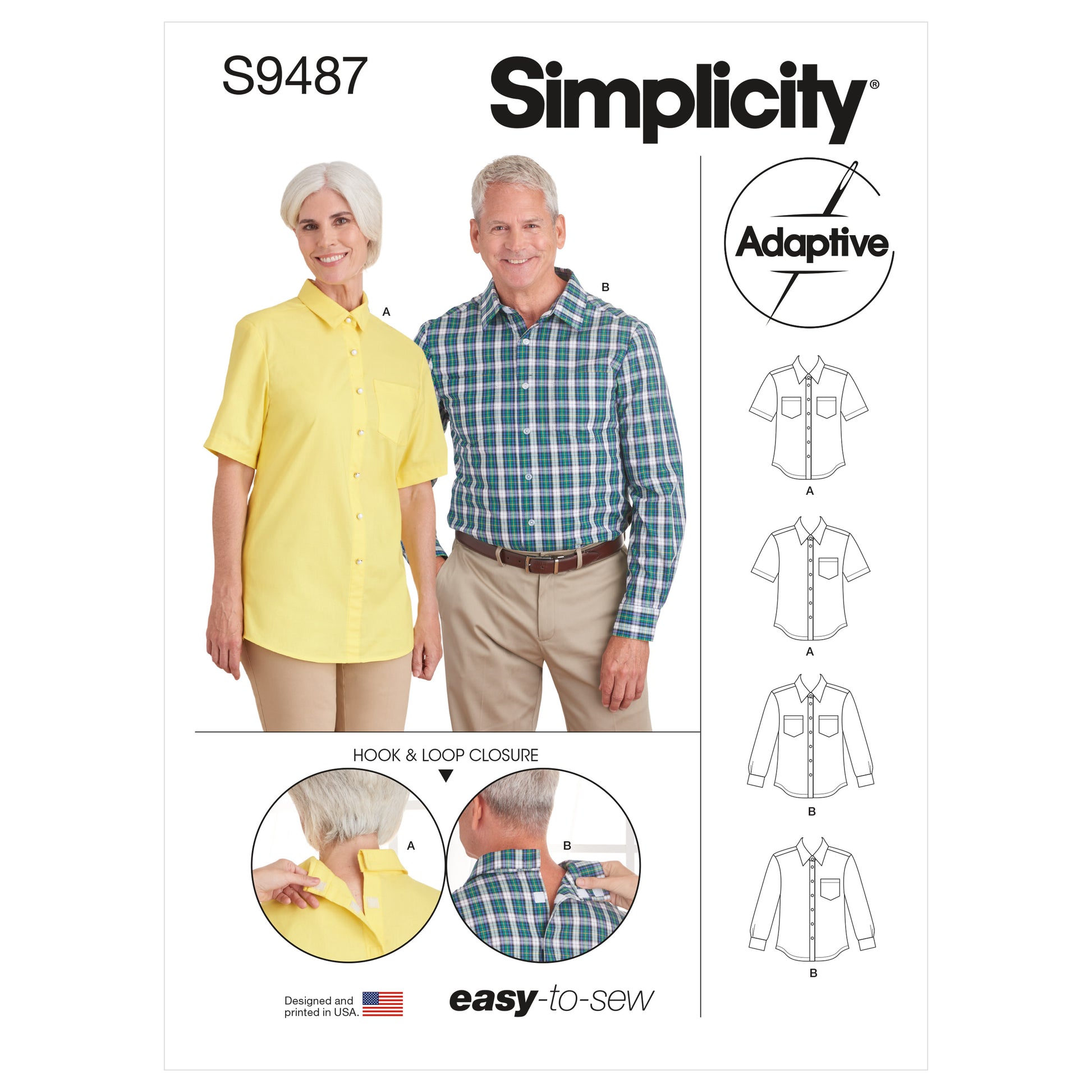 Symønster Simplicity 9487 - Skjorte - Dame Herre - Casual | Bilde 9
