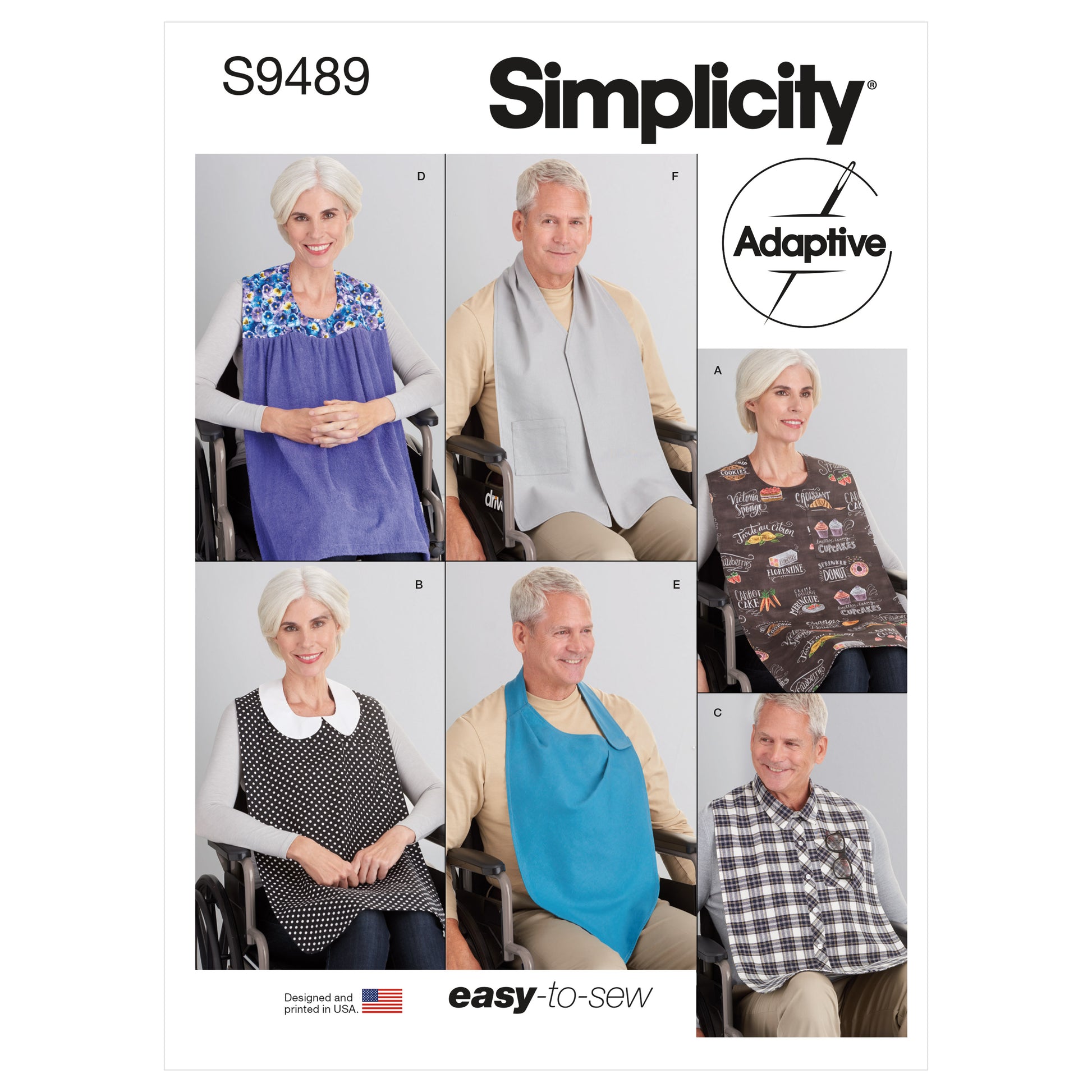Symønster Simplicity 9489 - Forkle - Dame Herre | Bilde 9