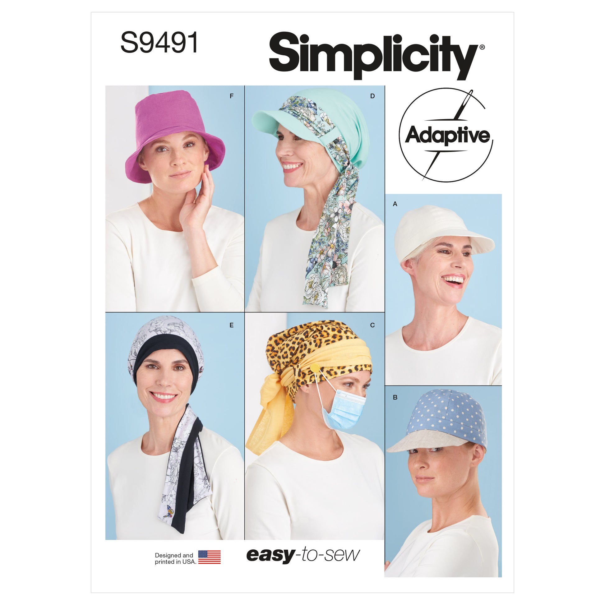 Symønster Simplicity 9491 - Hatt - Casual | Bilde 9