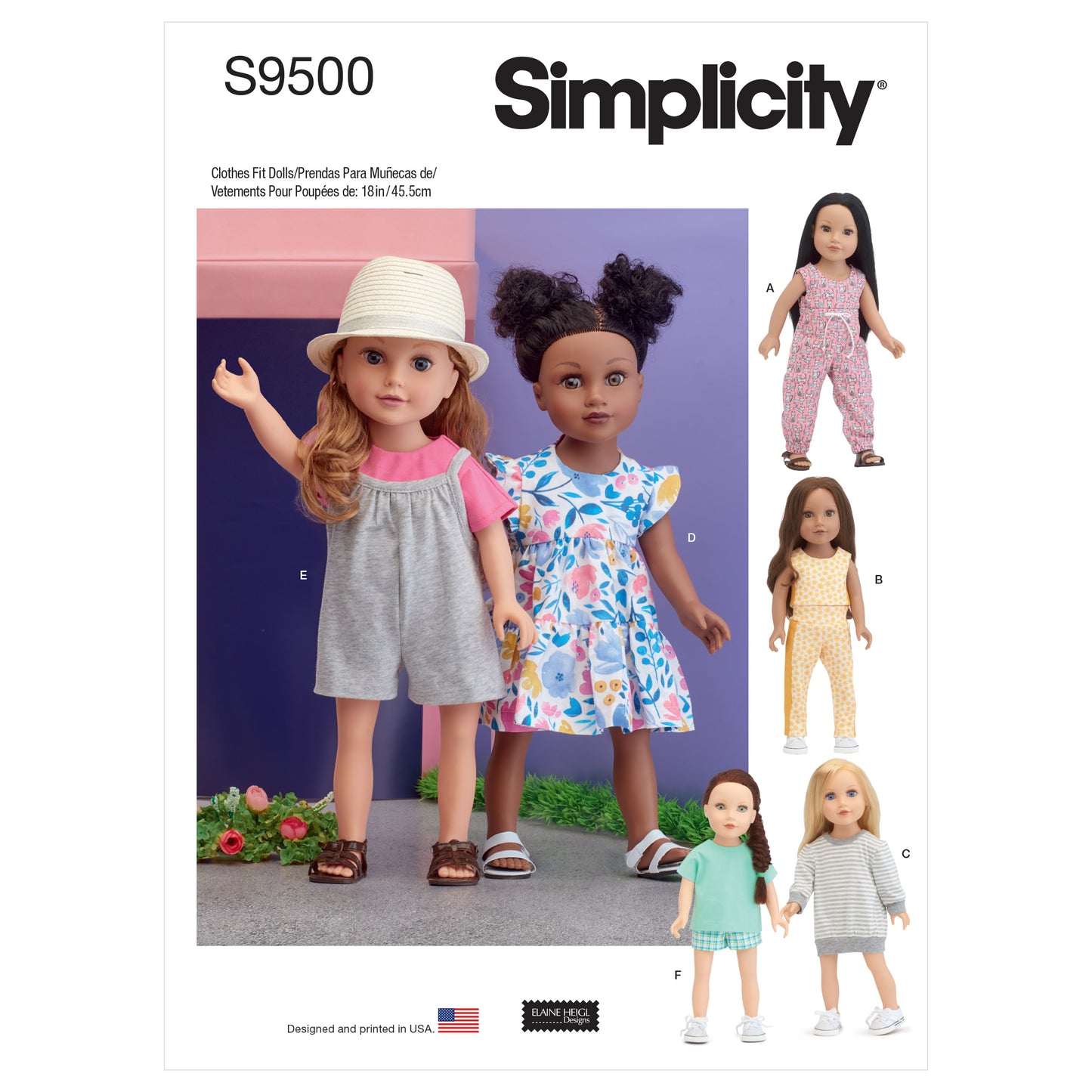 Symønster Simplicity 9500 - Dukkeklær | Bilde 9