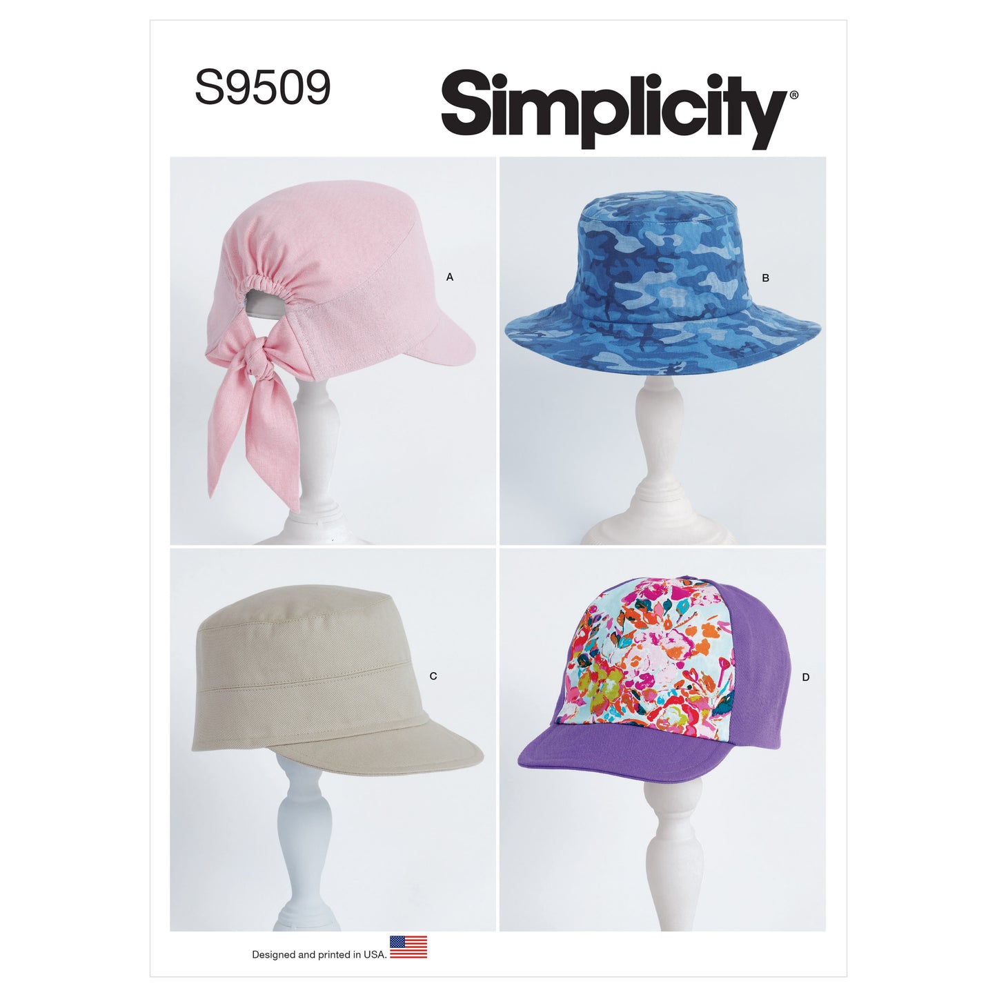 Symønster Simplicity 9509 - Dame Herre - Hatt | Bilde 6
