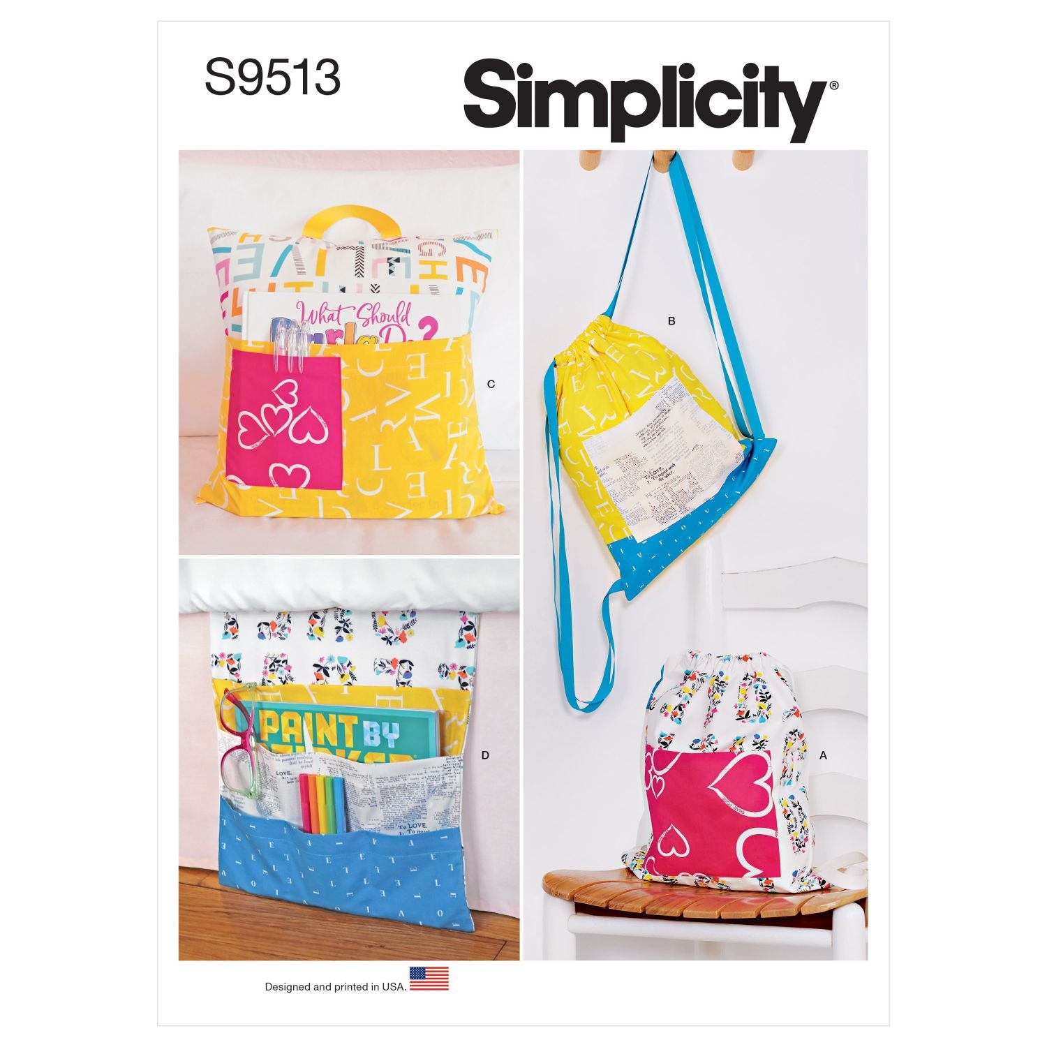 Symønster Simplicity 9513 - Hjemmedekorasjon Veske | Bilde 4