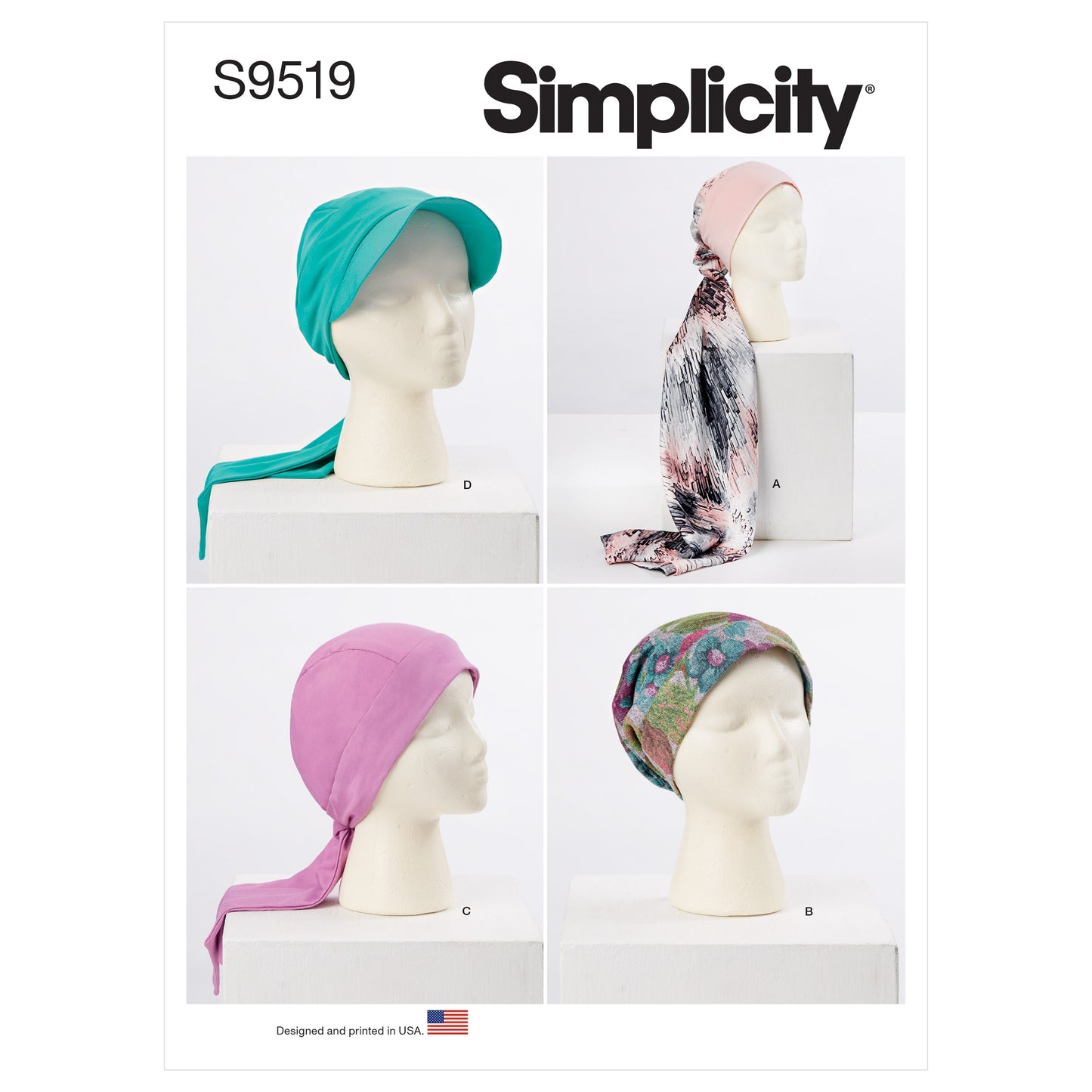 Symønster Simplicity 9519 - Hatt | Bilde 5