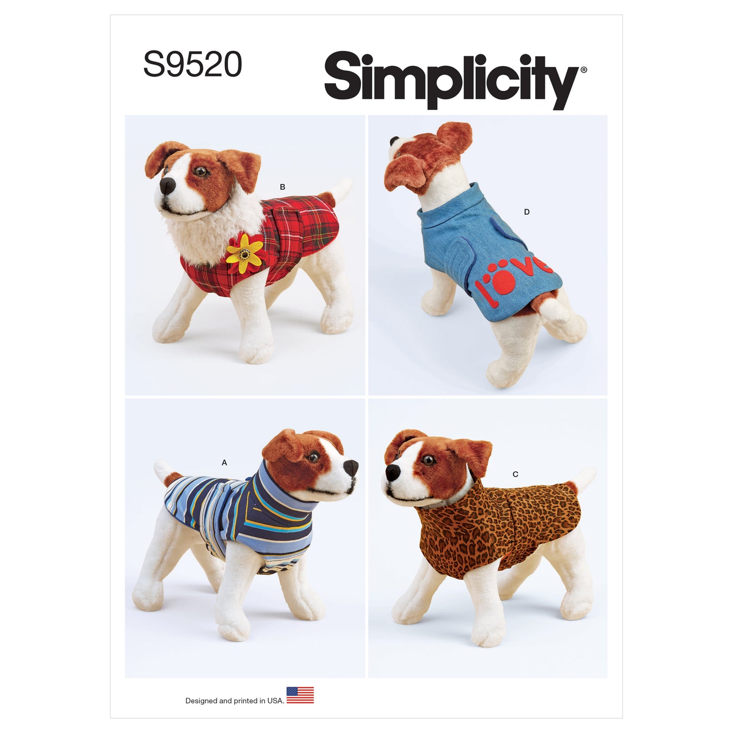 Symønster Simplicity 9520 - Hundeklær | Bilde 5