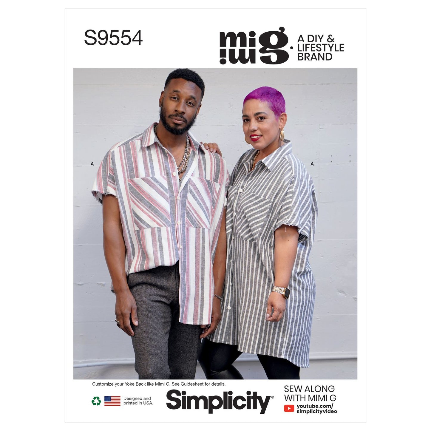 Symønster Simplicity 9554 - Skjorte - Dame Herre | Bilde 5