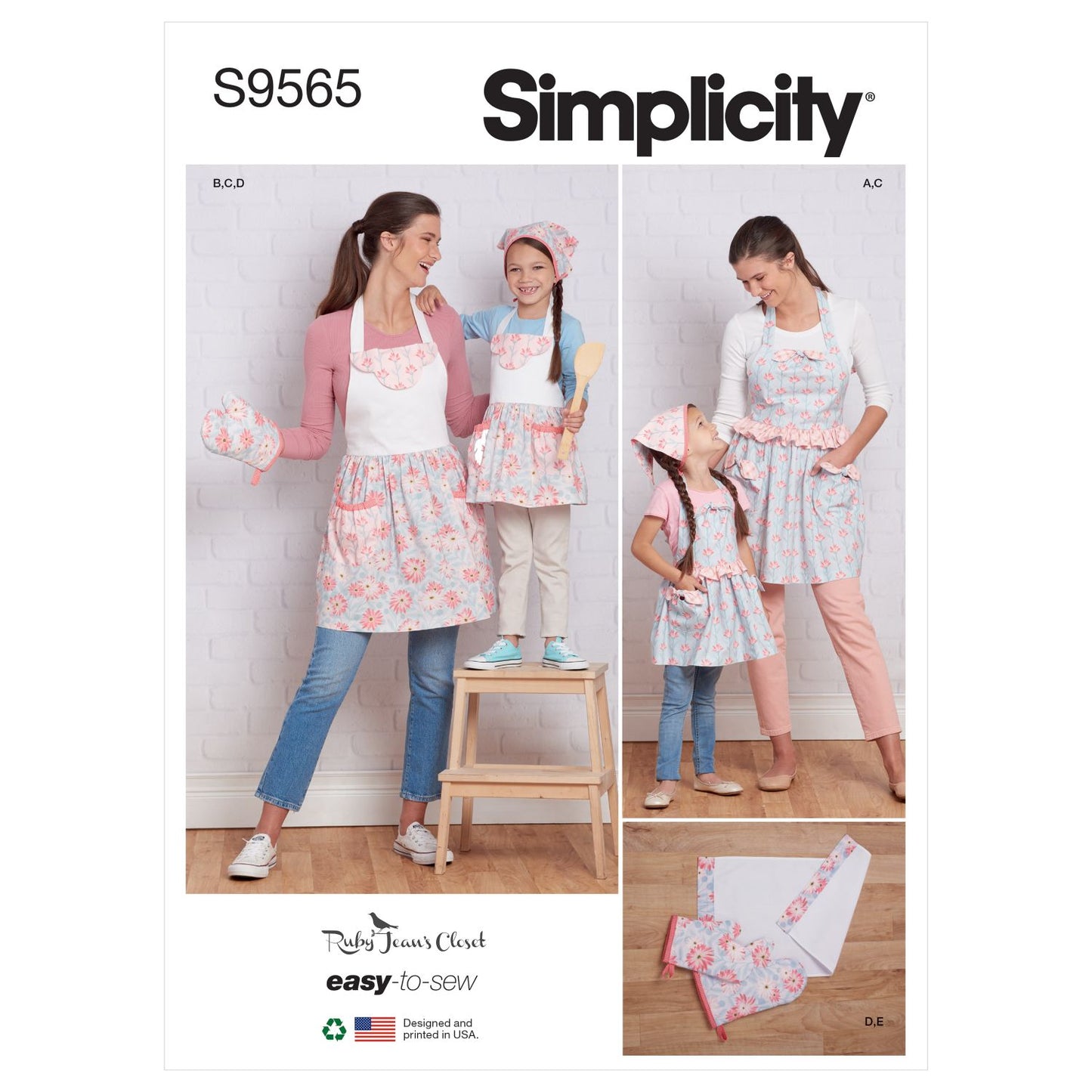 Symønster Simplicity 9565 - Forkle - Dame Jente - Hjemmedekorasjon | Bilde 5
