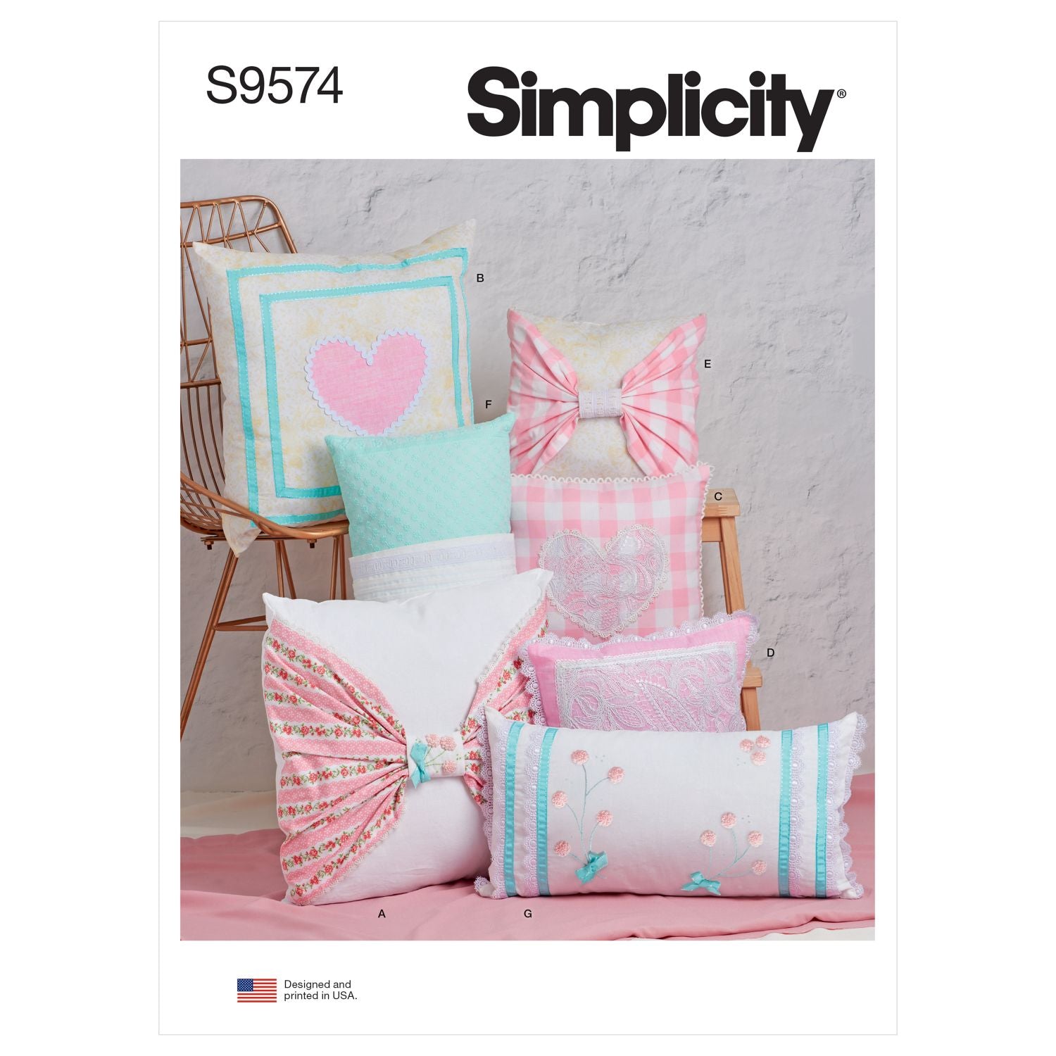 Symønster Simplicity 9574 - Pute | Bilde 3