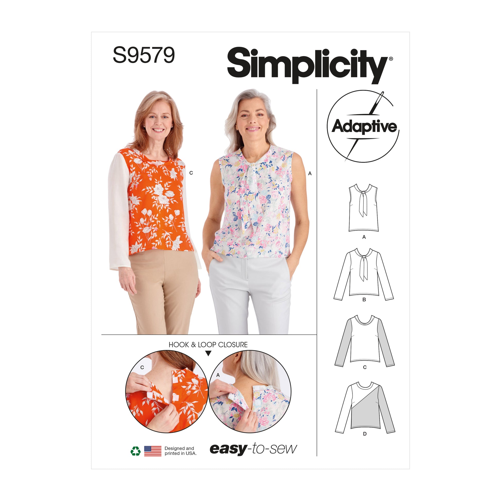 Symønster Simplicity 9579 - Topp Genser - Dame | Bilde 6
