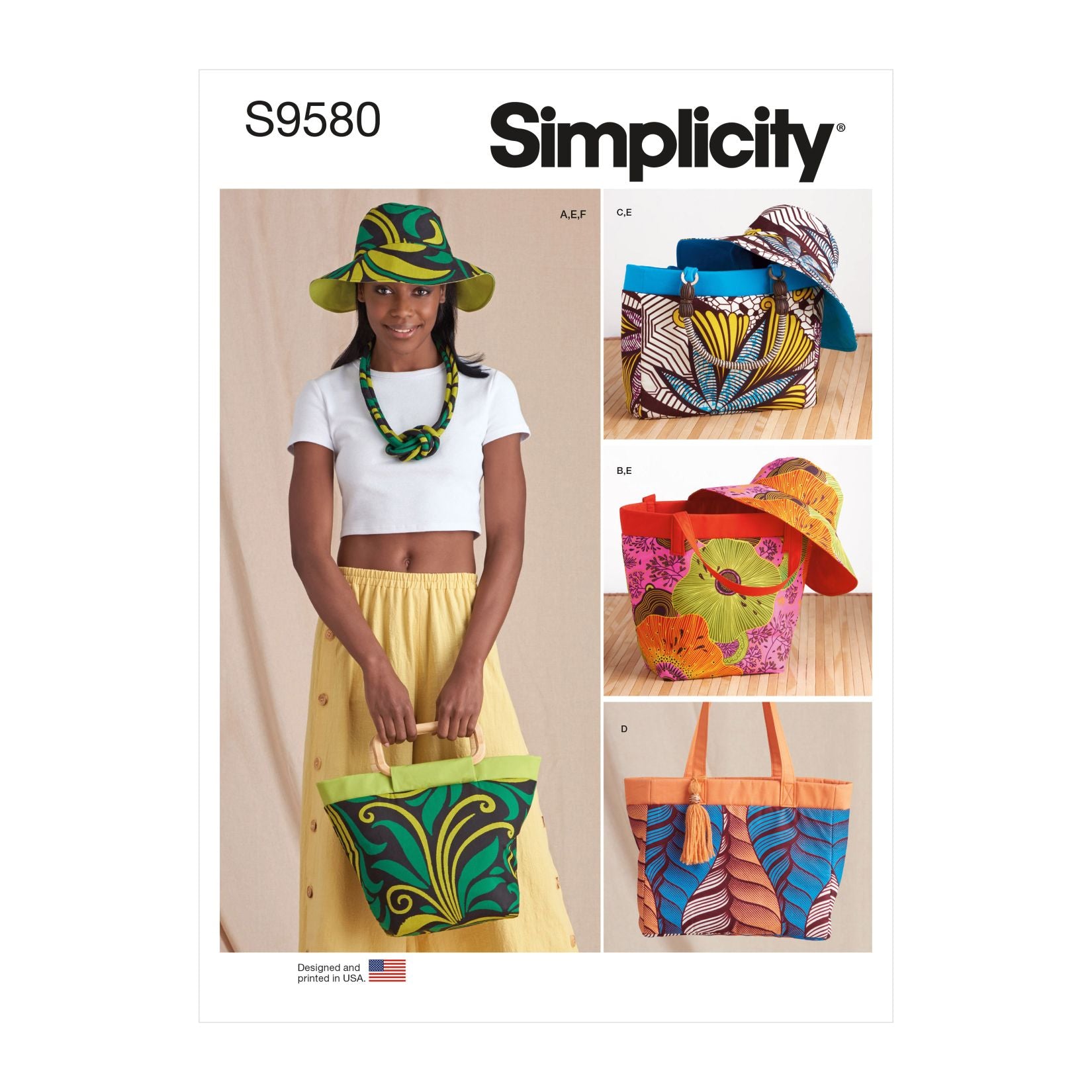 Symønster Simplicity 9580 - Hatt Veske | Bilde 5