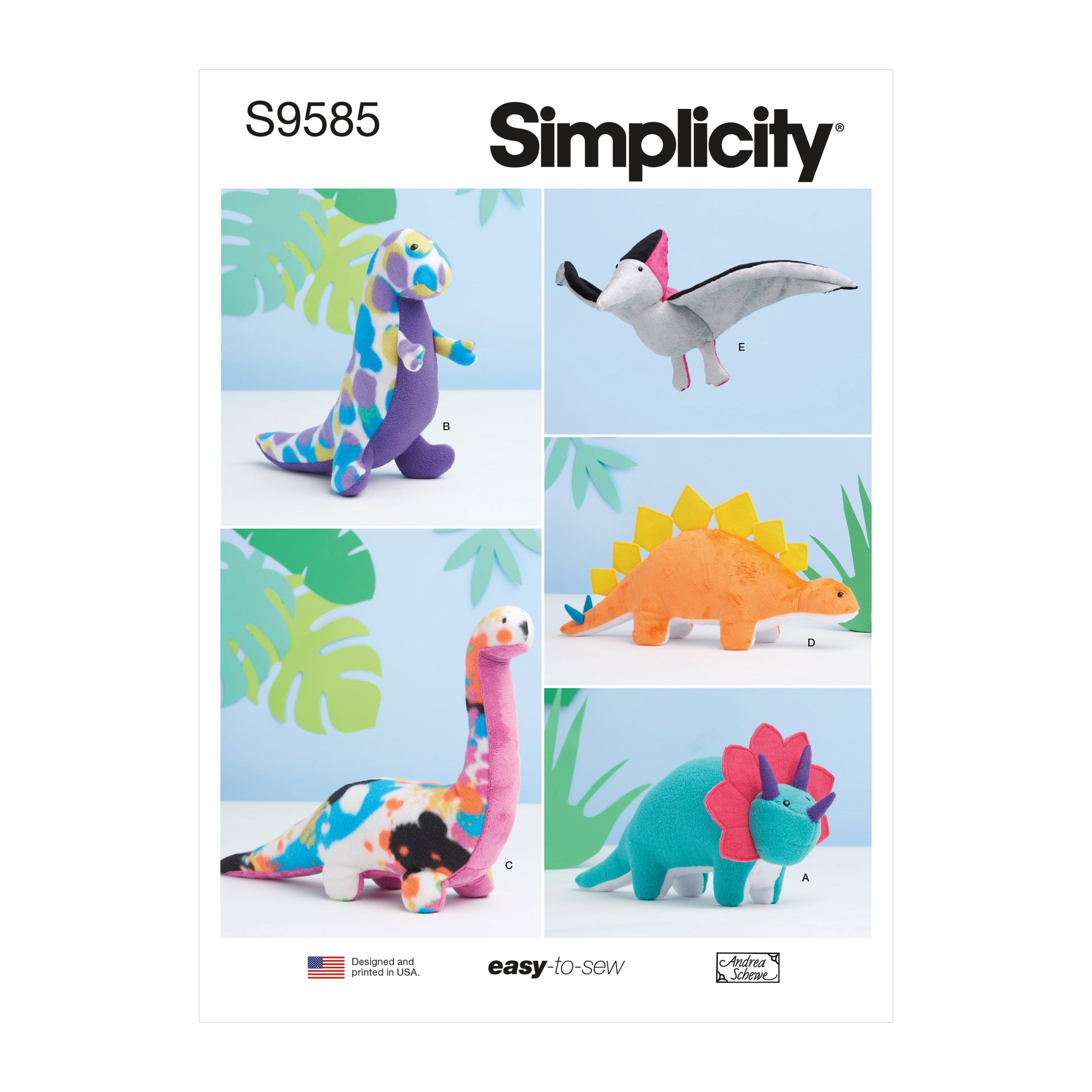Symønster Simplicity 9585 - Kosedyr | Bilde 6
