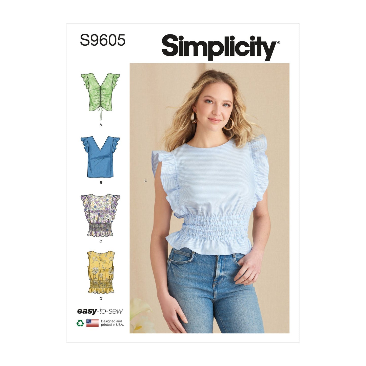 Symønster Simplicity 9605 - Topp - Dame | Bilde 8